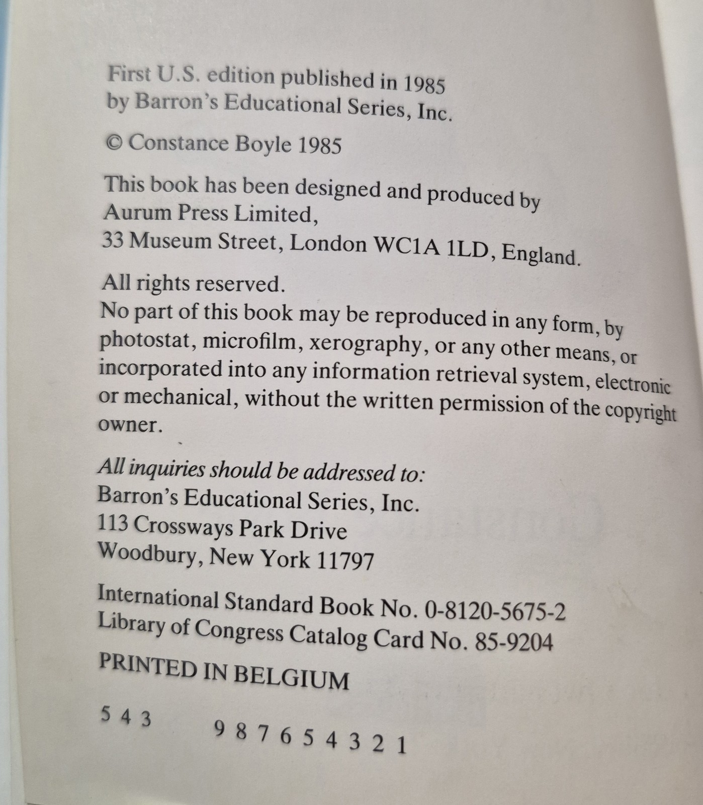 Little Owl’s Favorite Uncle First Edition Book Constance Boyle 1985 Belgium