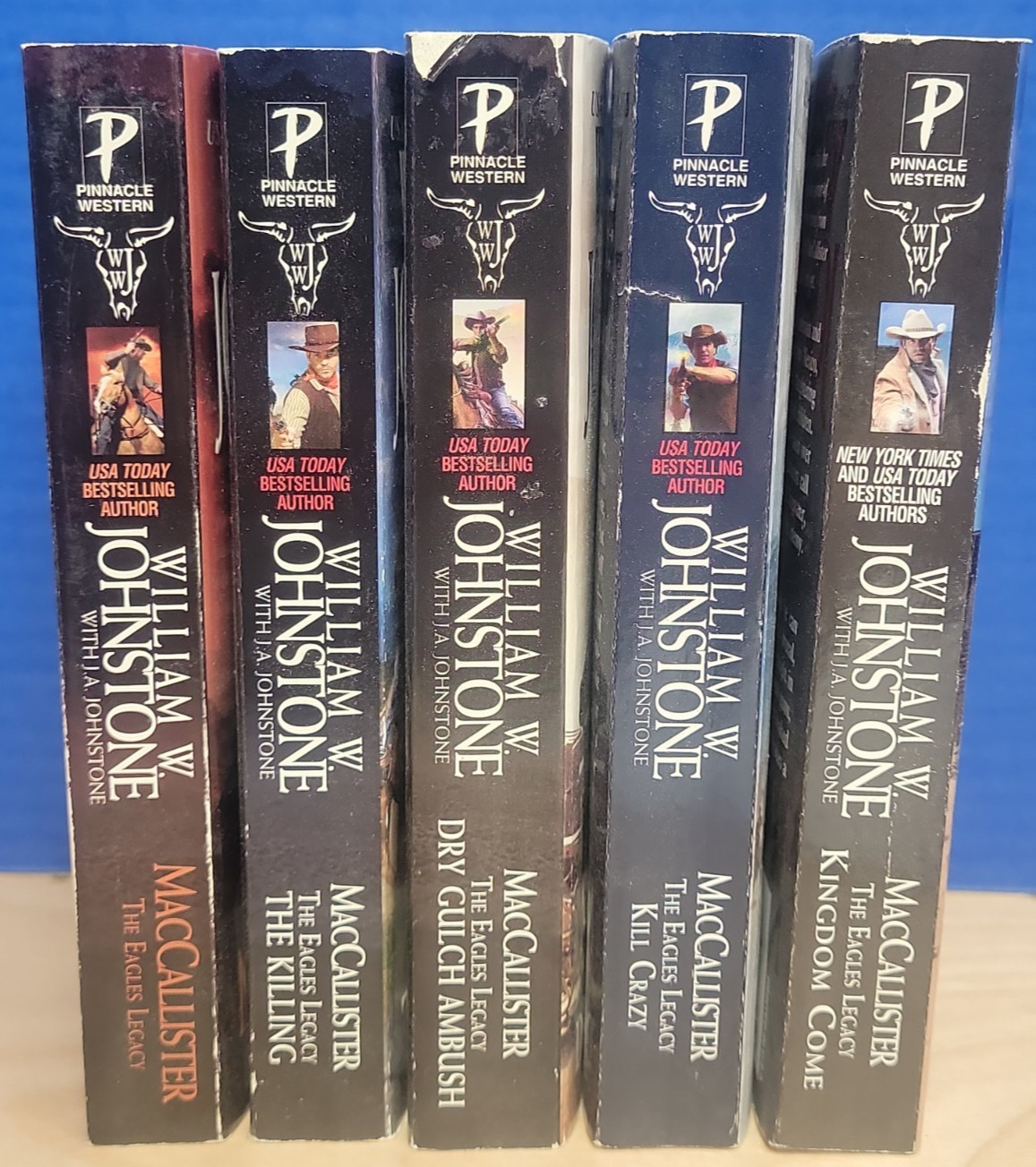 Lot of 5 William Johnstone Western Paperbacks Eagles Series