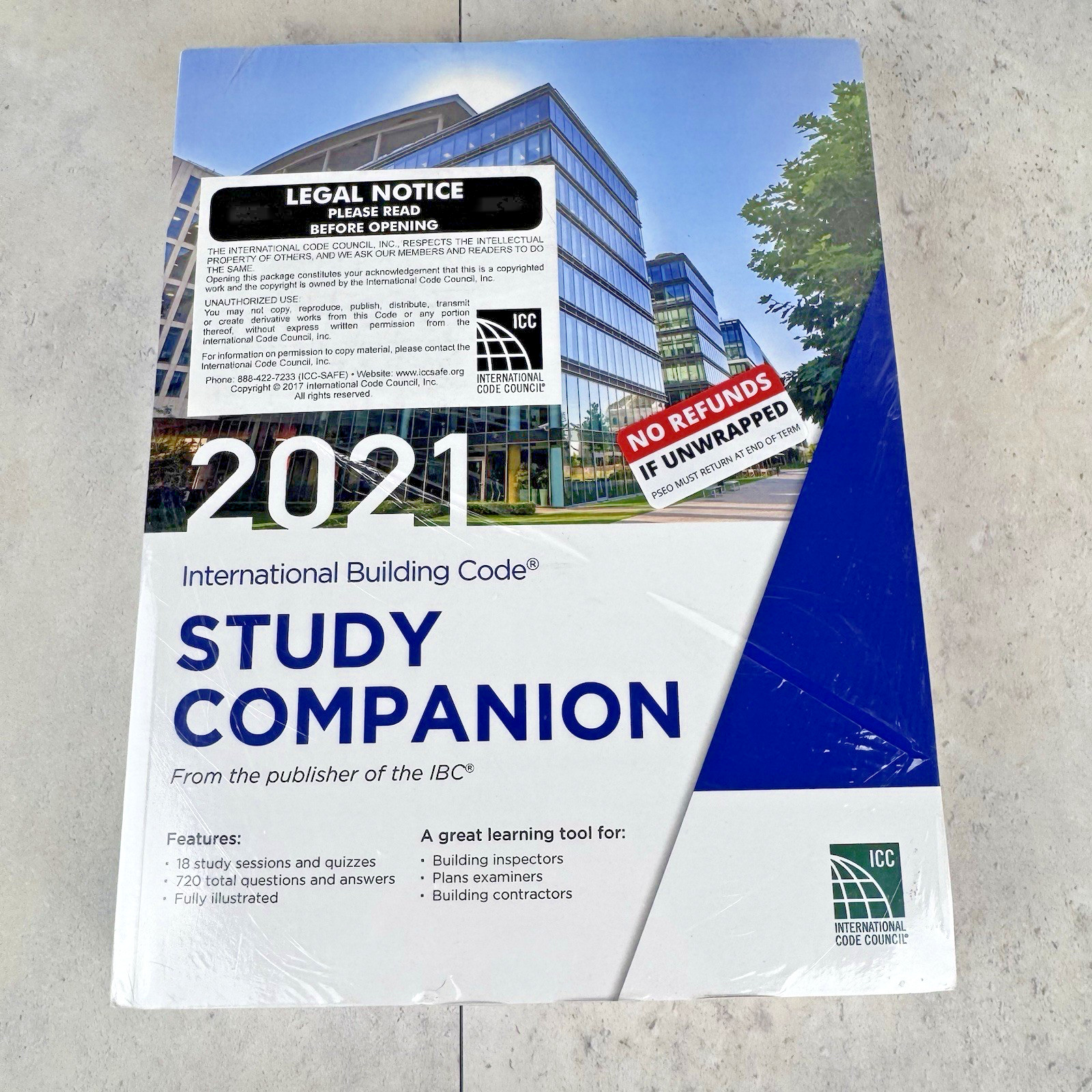 New ICC 2021 International Building Code Study Companion PB Book