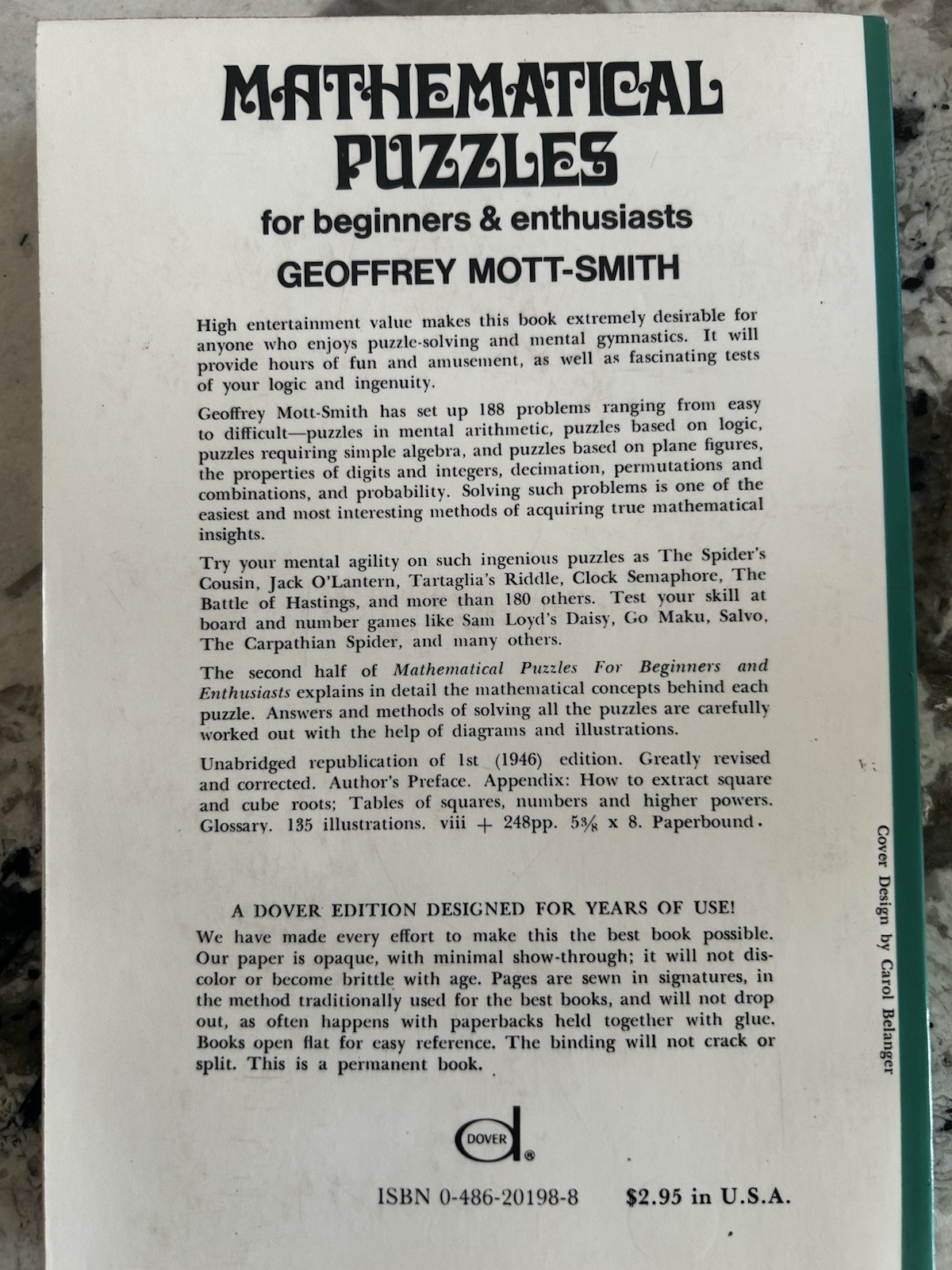 Mathematical Puzzles for Beginners & Enthusiasts by Geoffrey Mott-Smith
