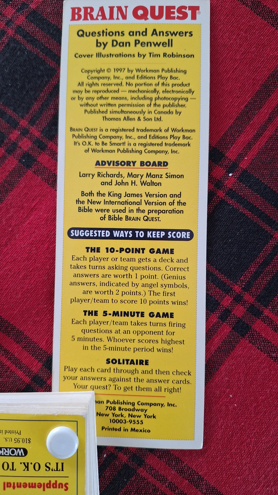 Bible Brain Quest 1000 Questions & Answers 1997 Dan Penwell