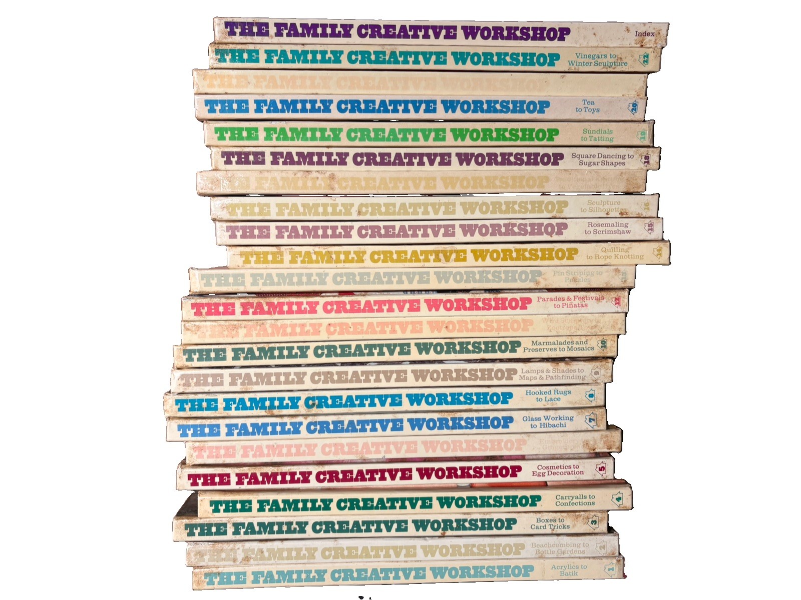 70’s The Family Creative Workshop Complete Set w/ Index Hardcover Vintage Books