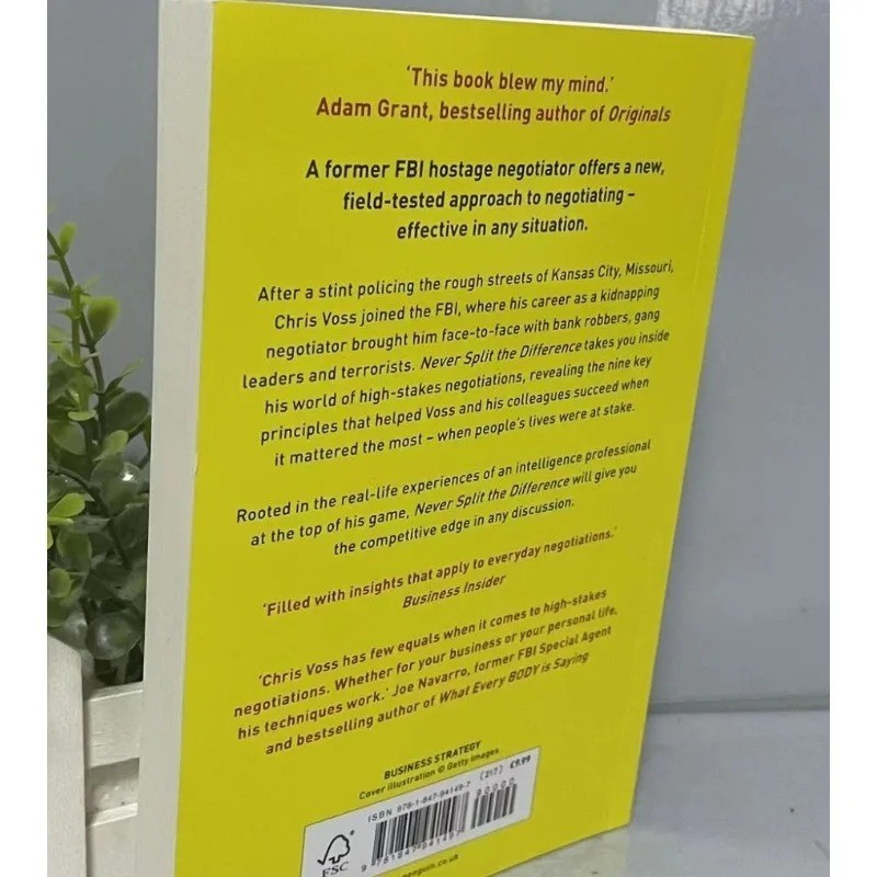 Never Split The Difference By Chris Voss Books In English Free Shipping
