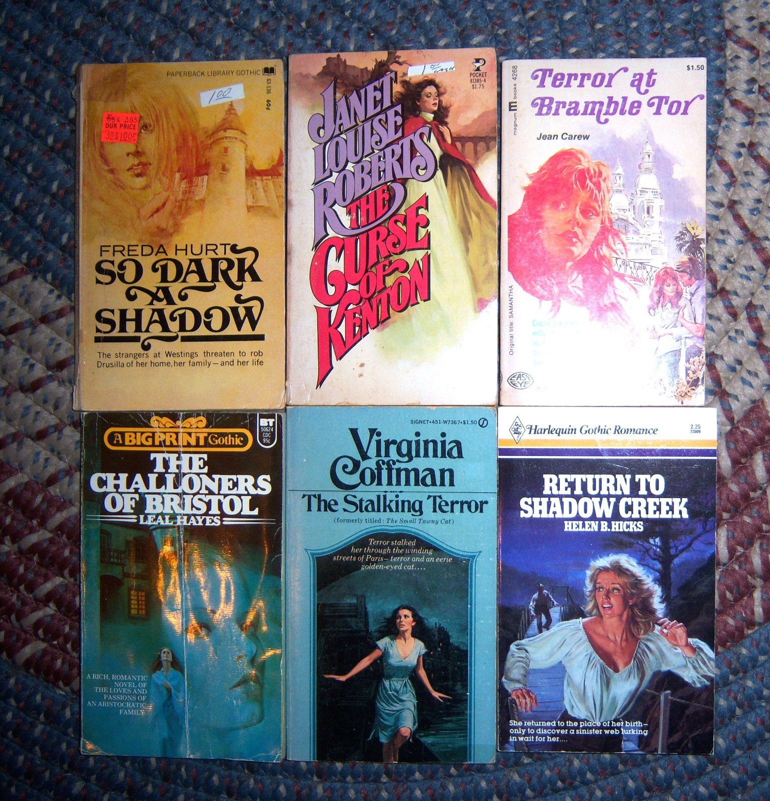 Lot of 6 gothic romance romantic suspense mystery horror vintage paperbacks
