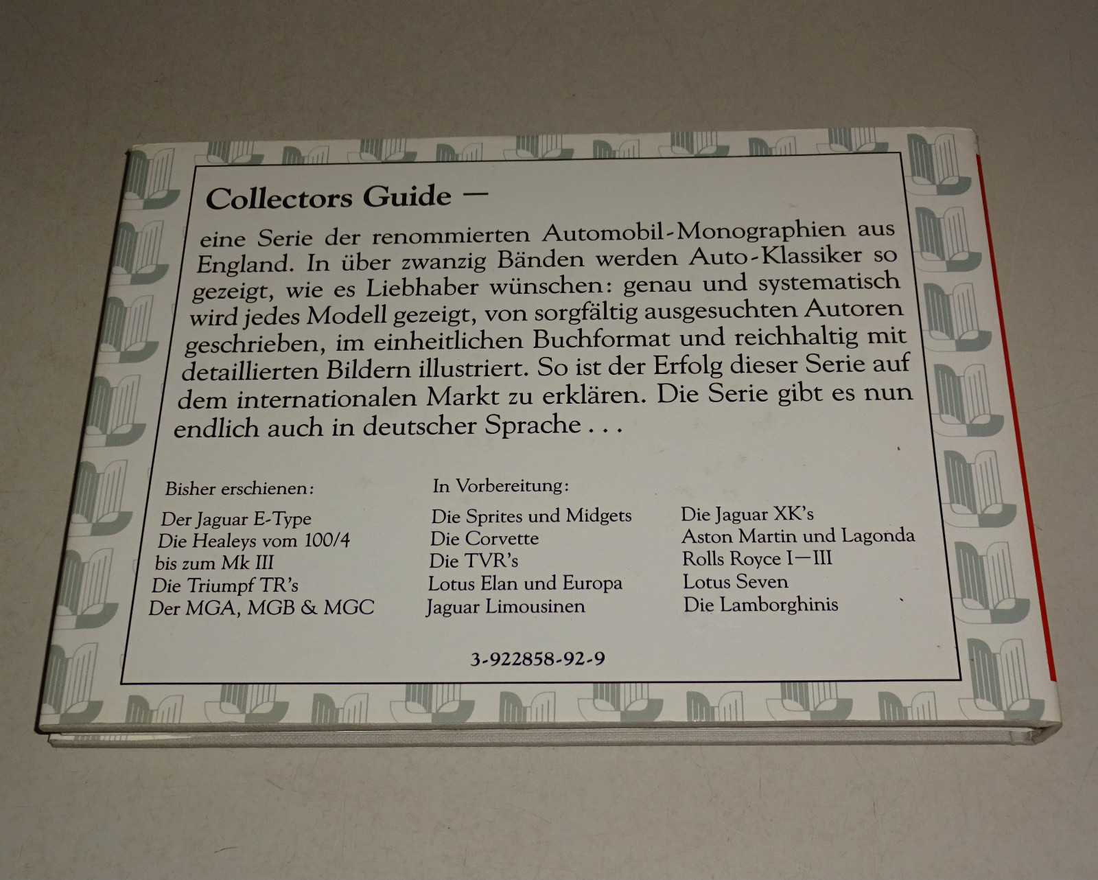 The Triumph TRs – Collector’s Guide – Volume III – Edition 1988
