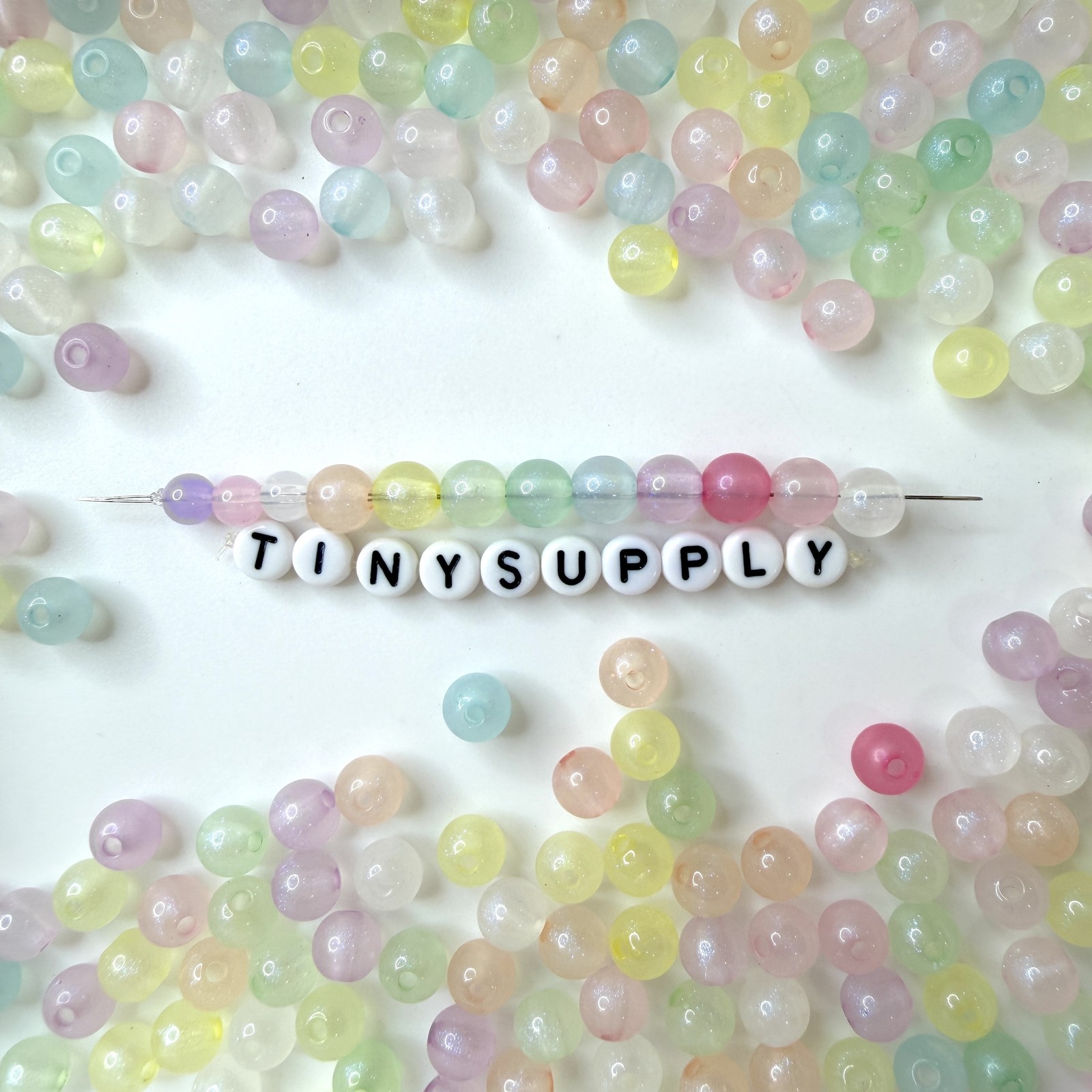 Iridescent Pastel Mermaid Mixed Color Acrylic Beads (Multiple Sizes)