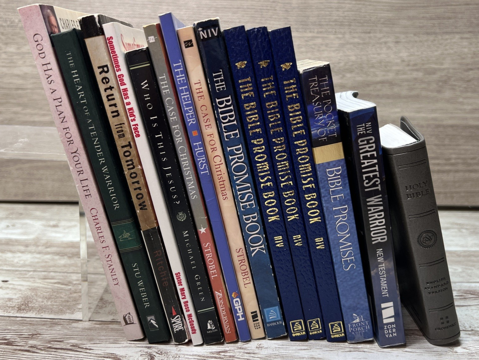 Lot of 15 Christian Bibles Jesus Related Books/ Booklets Vintage 4lbs