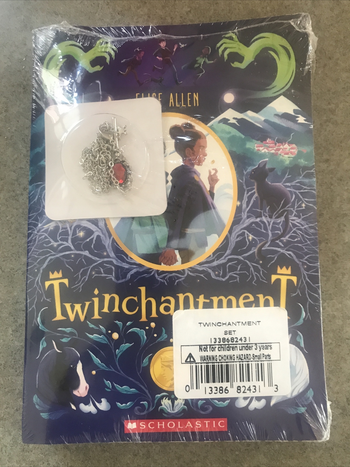 Twinchantment (Paperback) Scholastic by Else Allen with Bonus Necklace – NEW