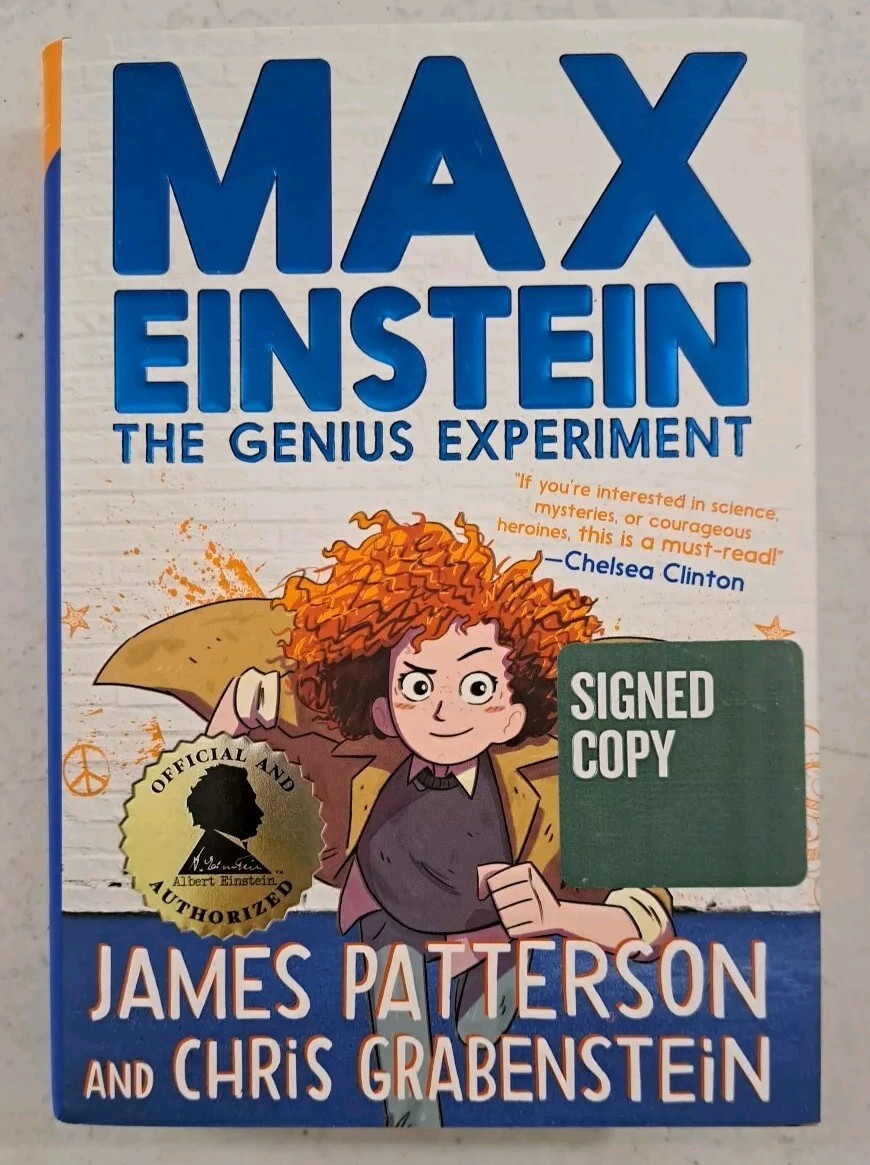 SIGNED-1st Ed-1st Print- James Patterson-Chris Grabenstein-Max Einstein Genius..
