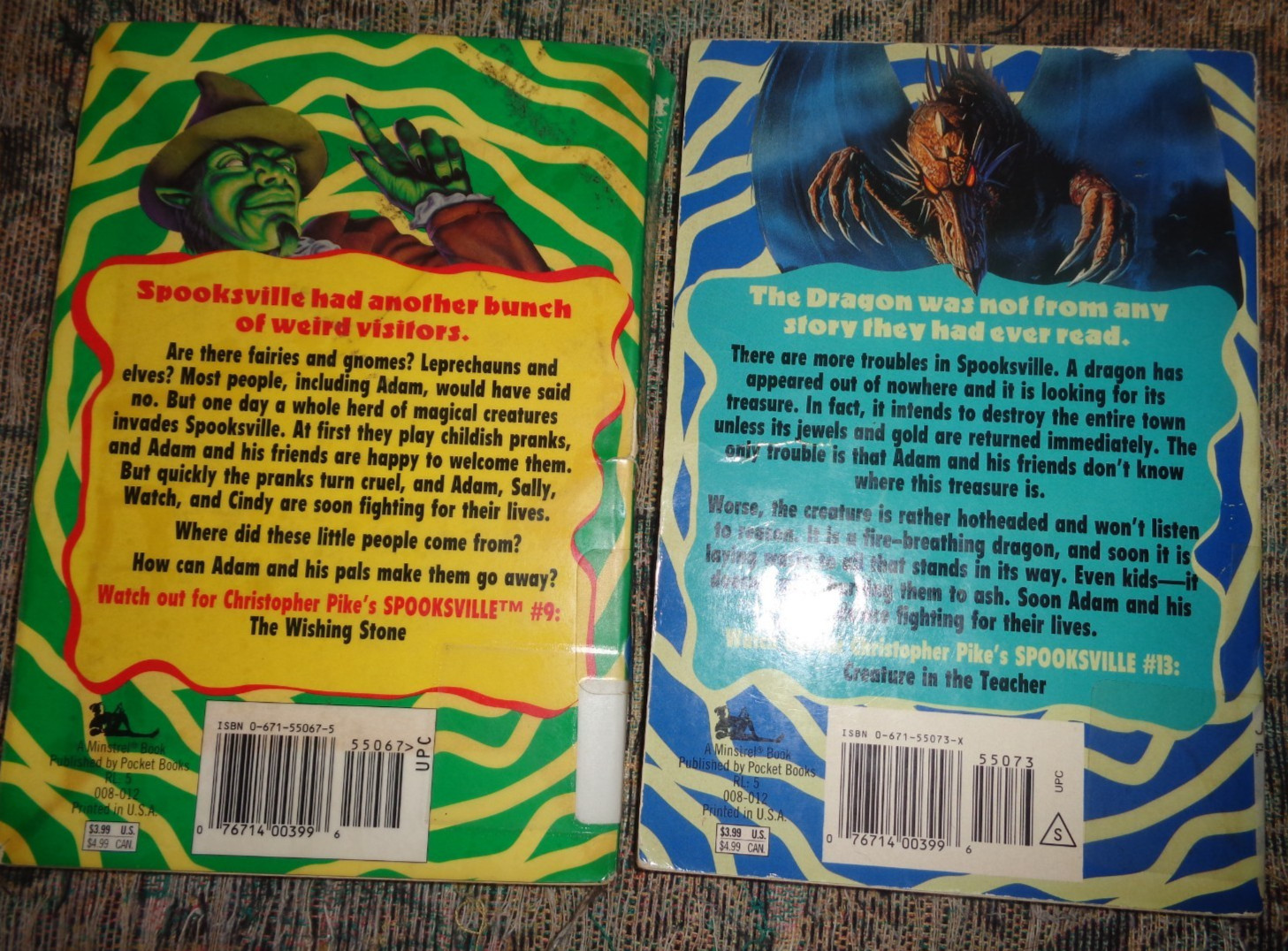 2 CHRISTOPHER PIKE SPOOKSVILLE FIRST ED BOOK Little People & The Hidden Beast