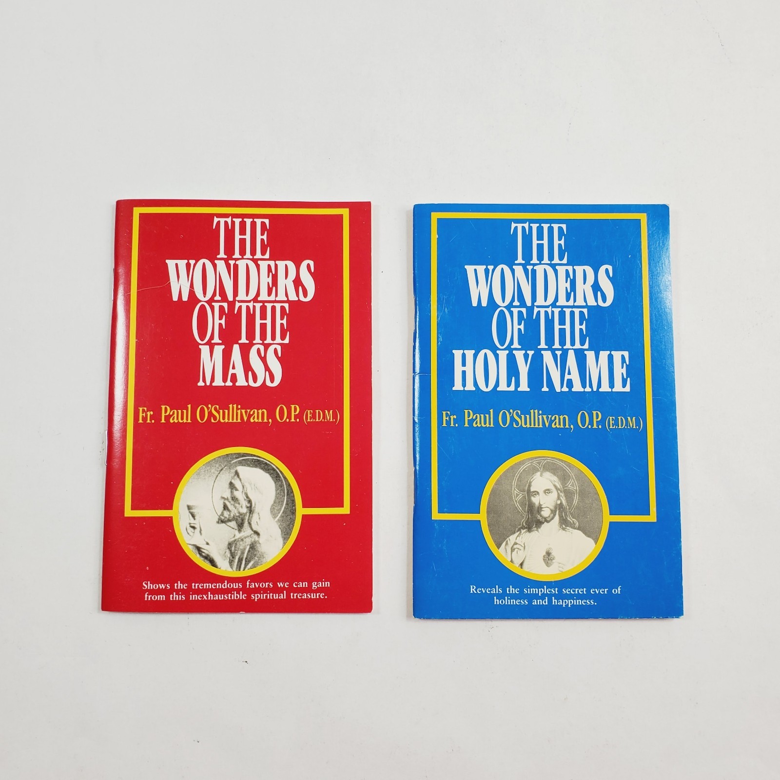 Father Paul O’Sullivan Catholic Book Lot Wonders of the Mass and Holy Name TAN