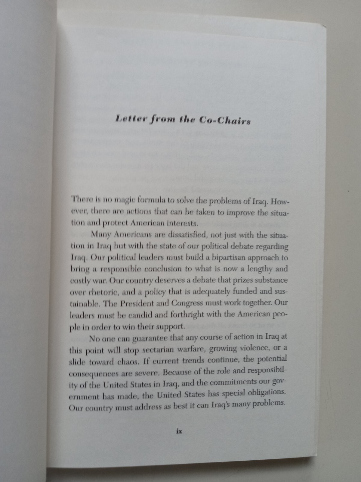 The Iraq Study Group Report : The Way Forward – a New Approach by Lee H….
