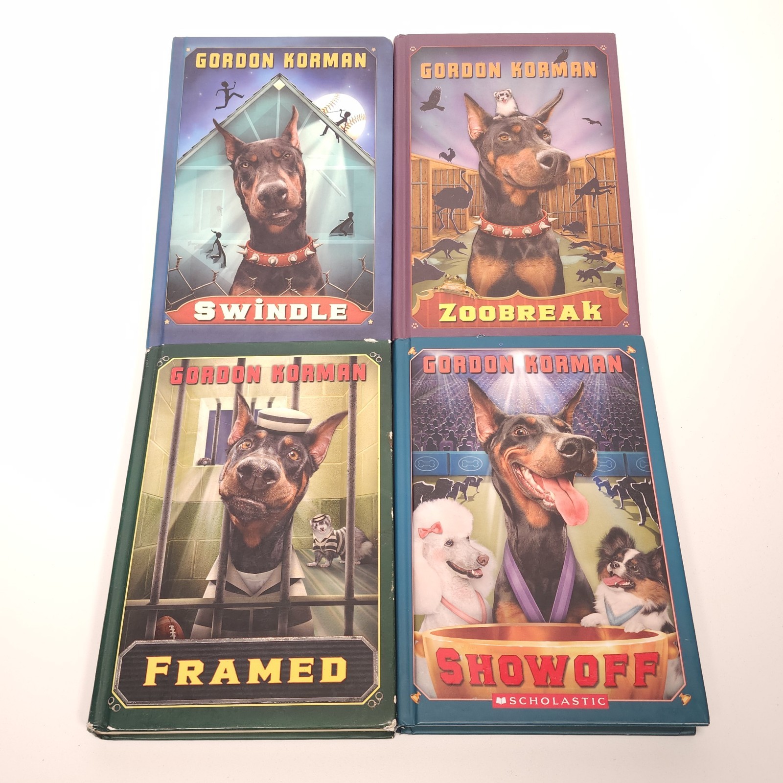 Swindle Mystery Series by Gordon Korman Lot of 4 HC Books 1 2 3 4 Boys Interest