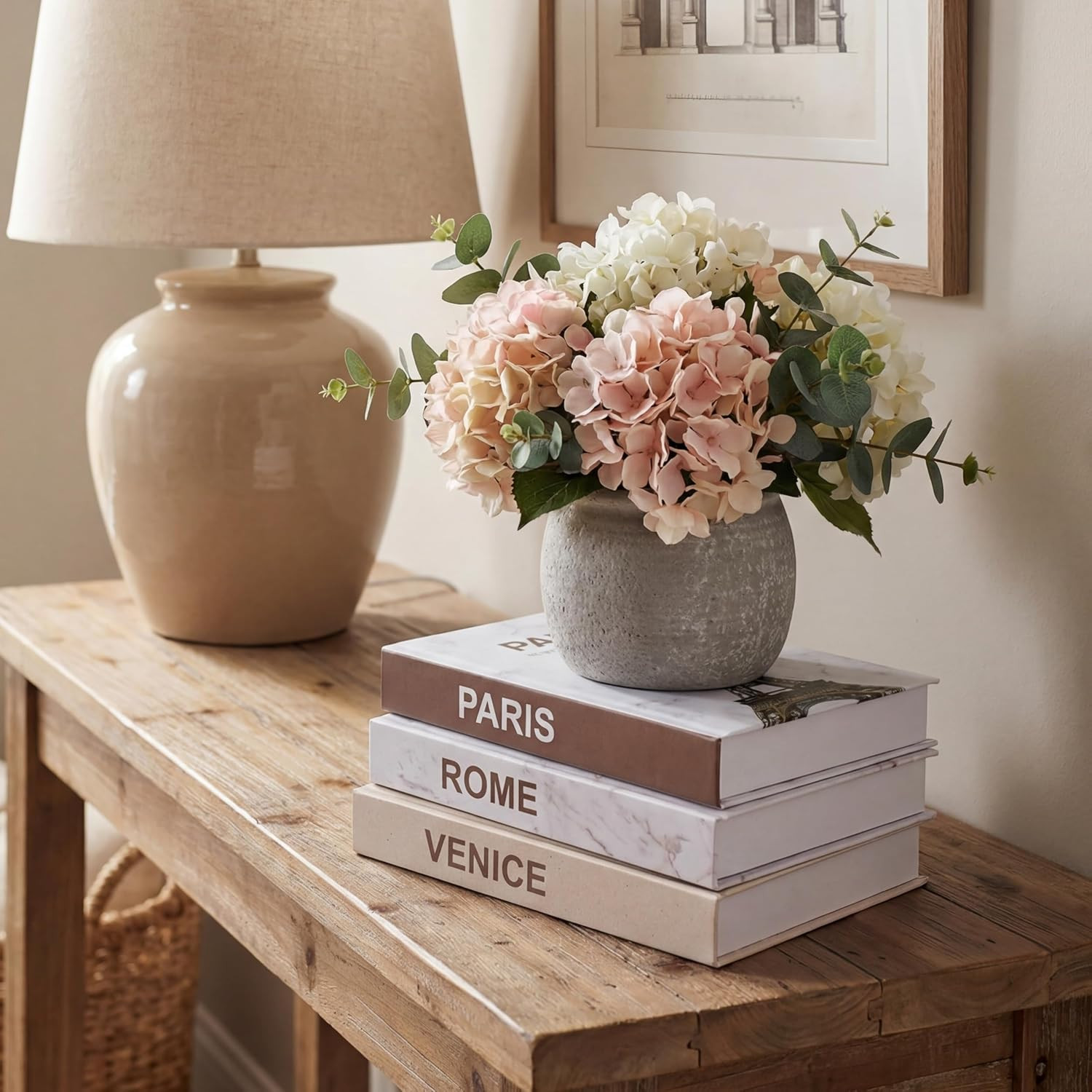 Decorative Books for Home Decor – Set of 3 Hardcover Decor Books for Shelves, Fa