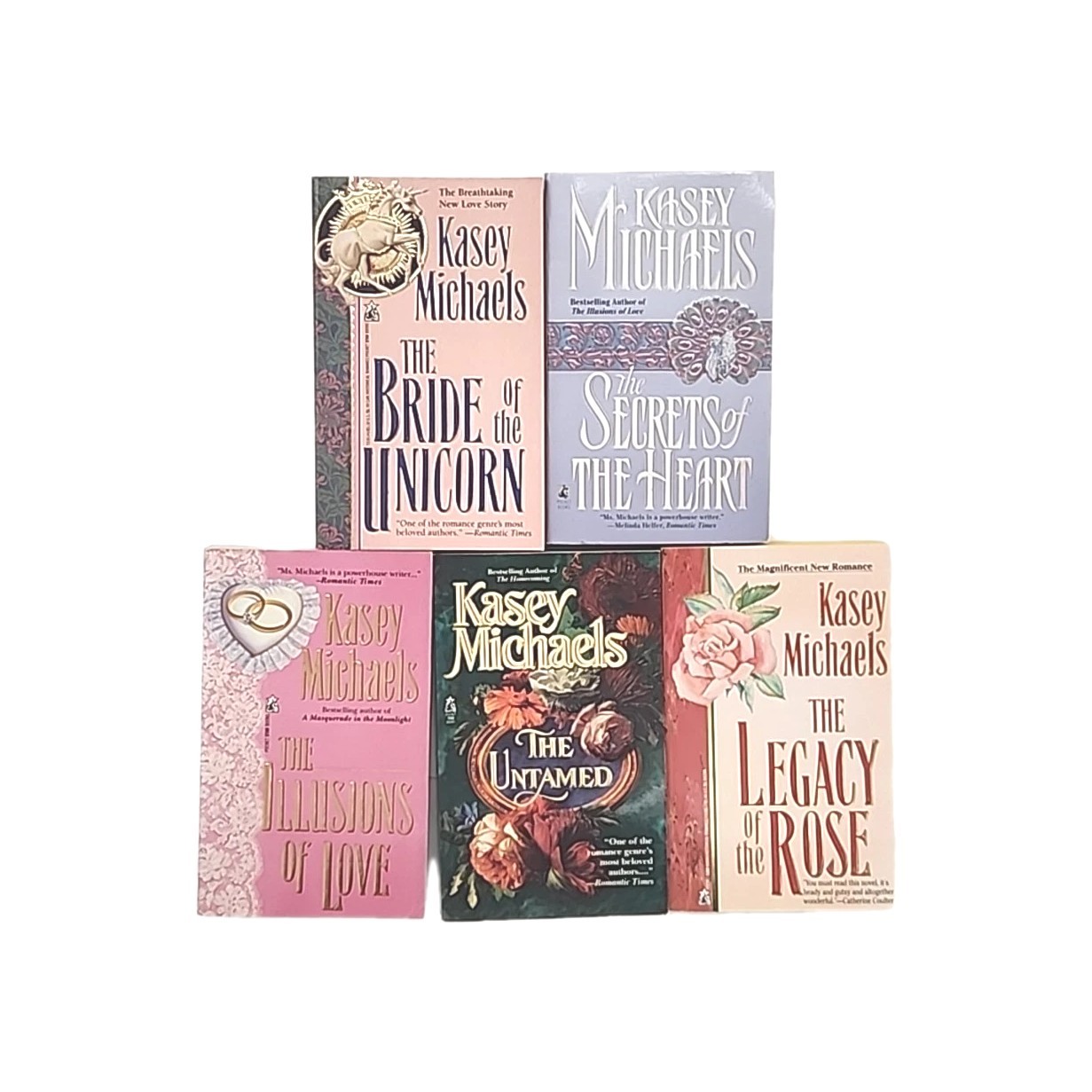 Kasey Michaels lot of 5 Legacy Rose, Untamed, Unicorn, Secrets, Illusions Love
