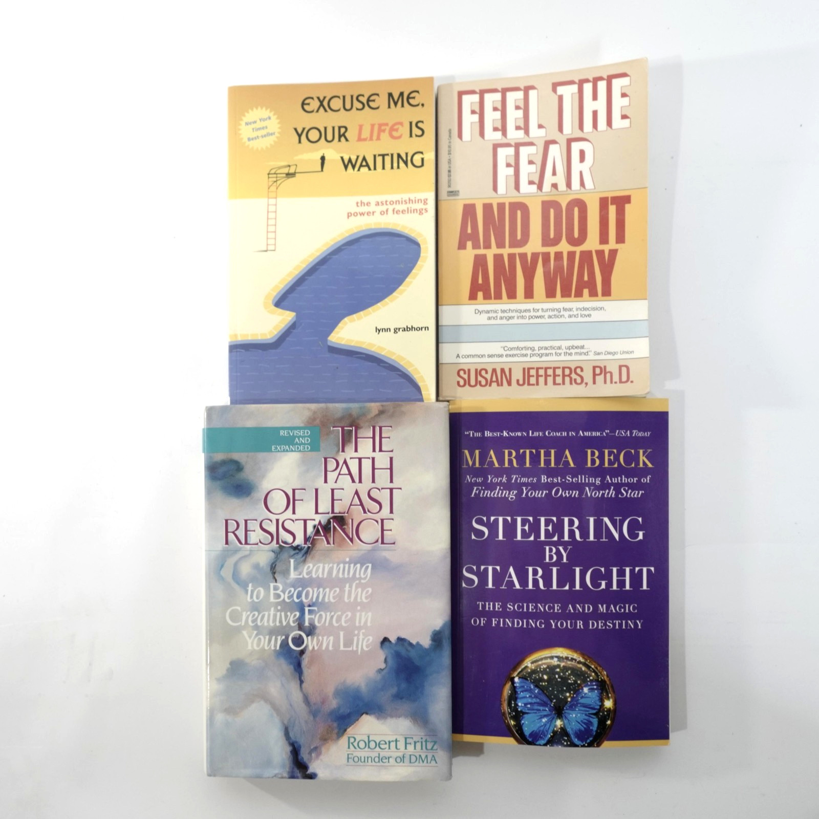 Life Direction & Personal Growth Book Lot (4) Martha Beck, Susan Jeffers, Fritz