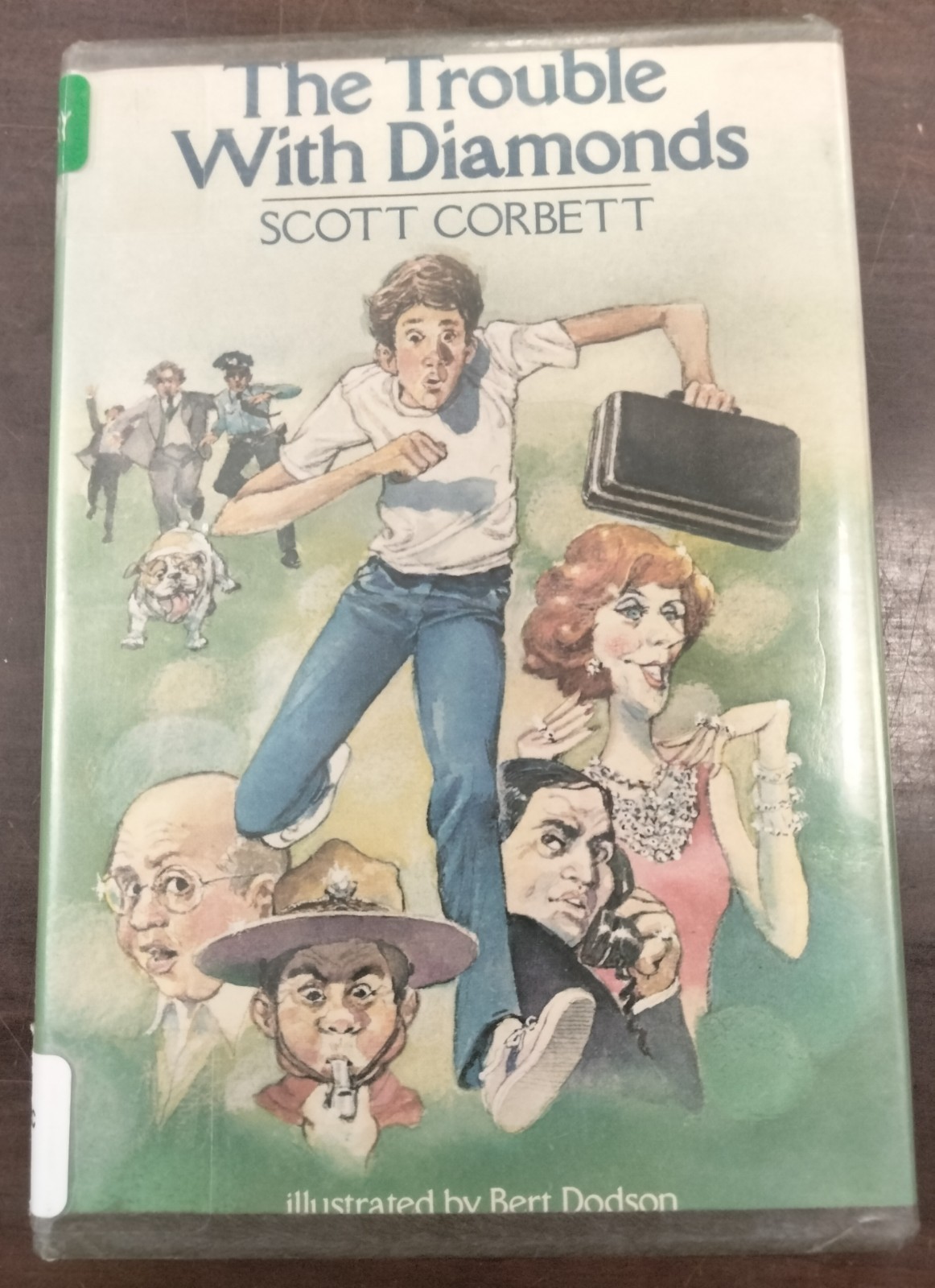 The Trouble With Diamonds by Scott Corbett hcdj Illustrated by Bert Dodson