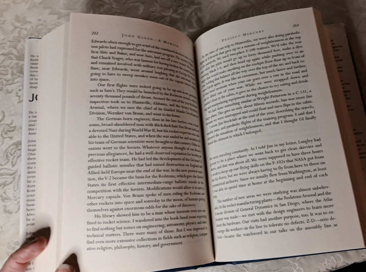 Vintage John Glenn A Memoir First Edition Printing BOMC 1999