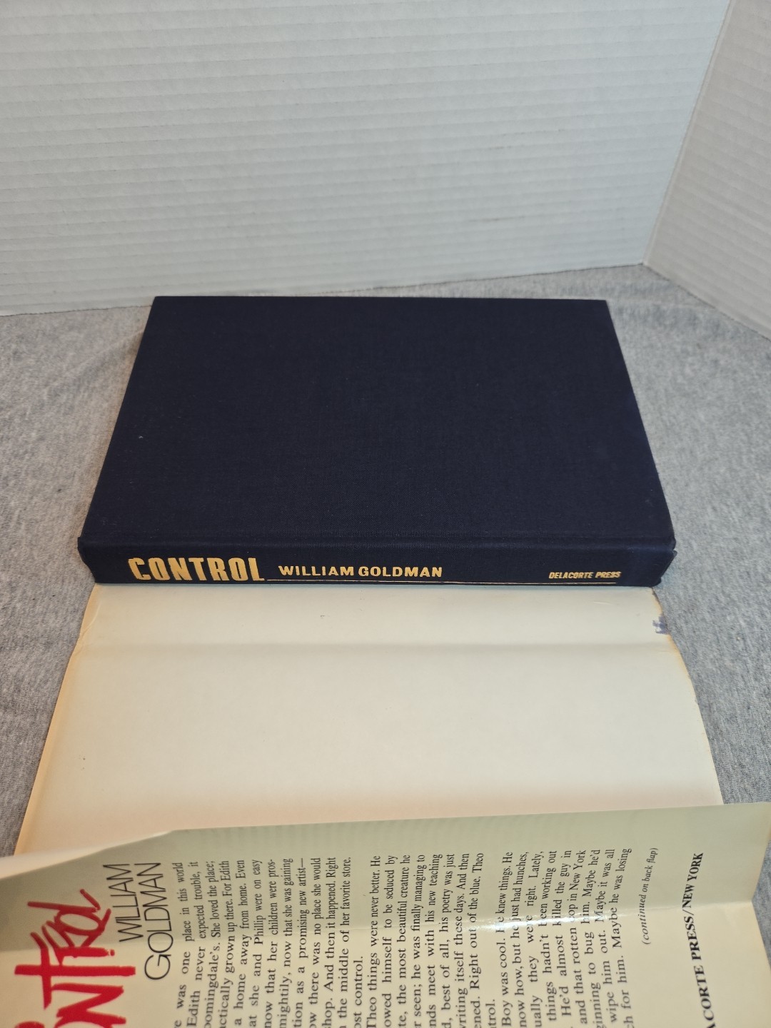 Control, by William Goldman – 1982 Hardcover First Edition, Third Printing