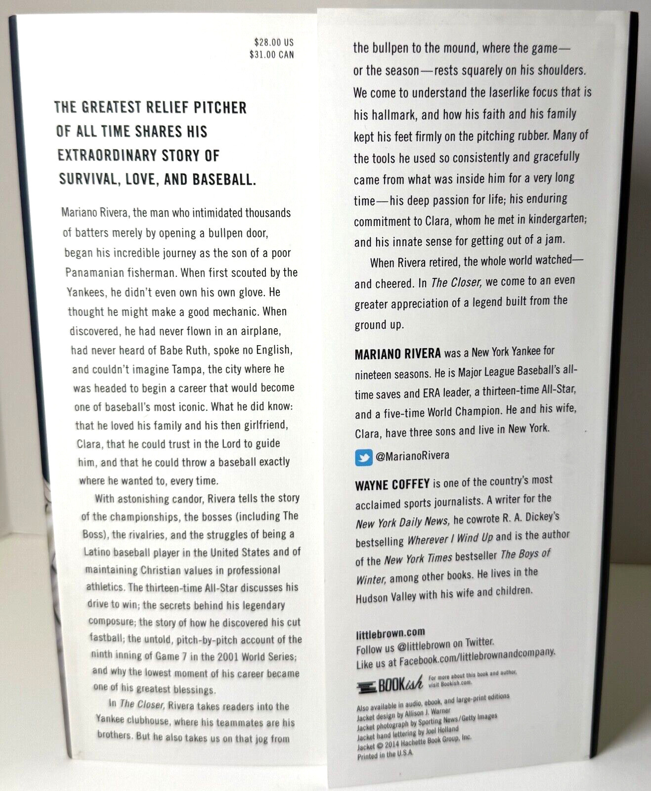 The Closer by Mariano Rivera 2014 HCDJ 1st print – NY Yankees, Very good