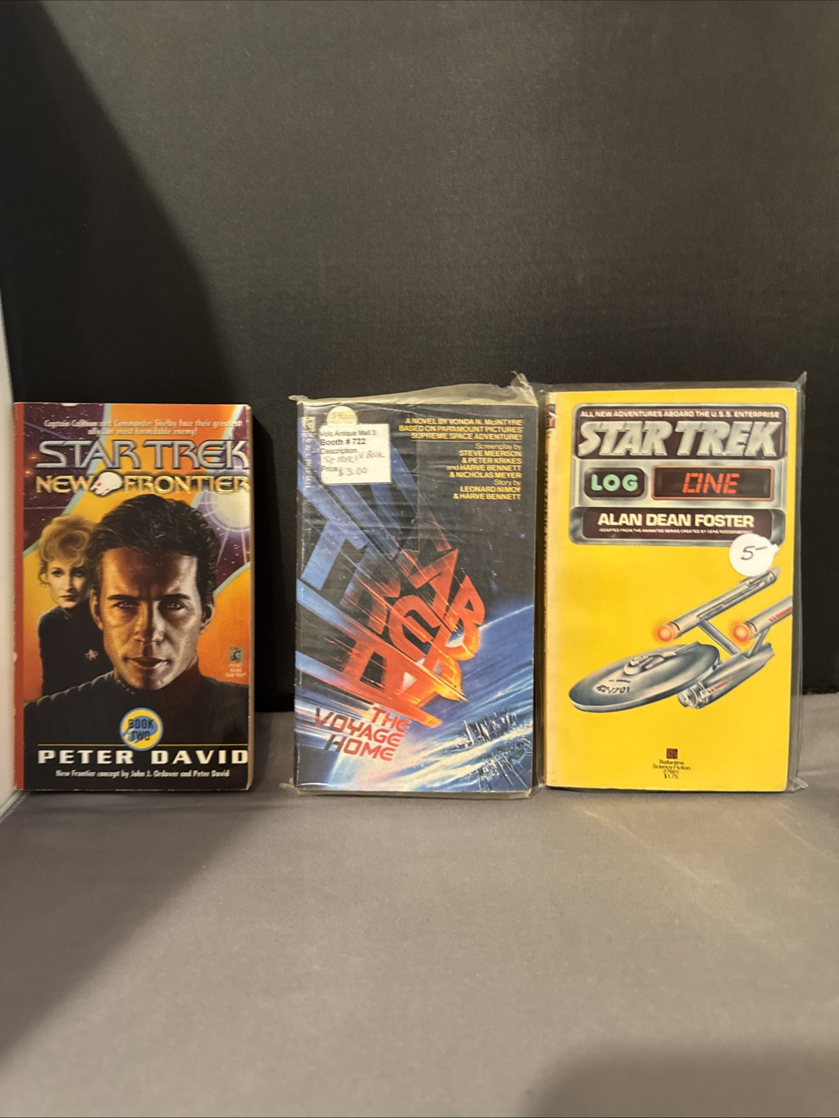 Lot of 3 Star Trek Books [UNUSED, NEAR MINT!] Log One, New Frontier, Voyage Home