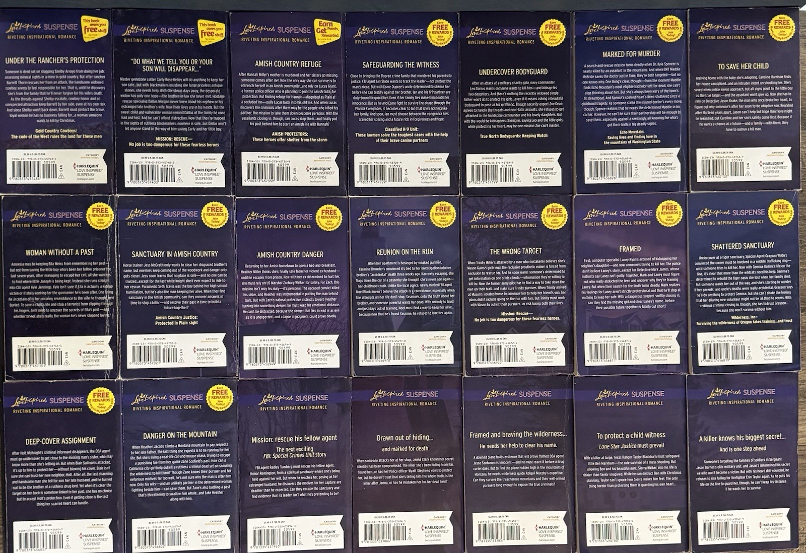 152 Love Inspired Suspense 2010-2019- All books pictured