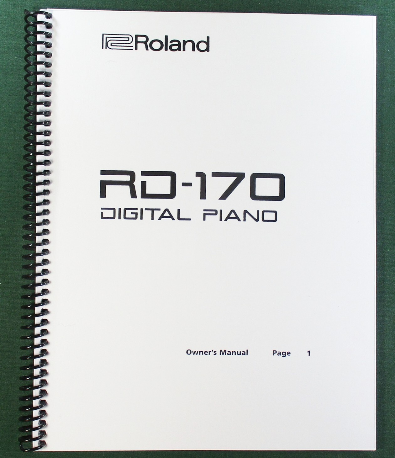Roland RD-170 Owner’s Instruction Manual: 42 Pages & Protective Covers!