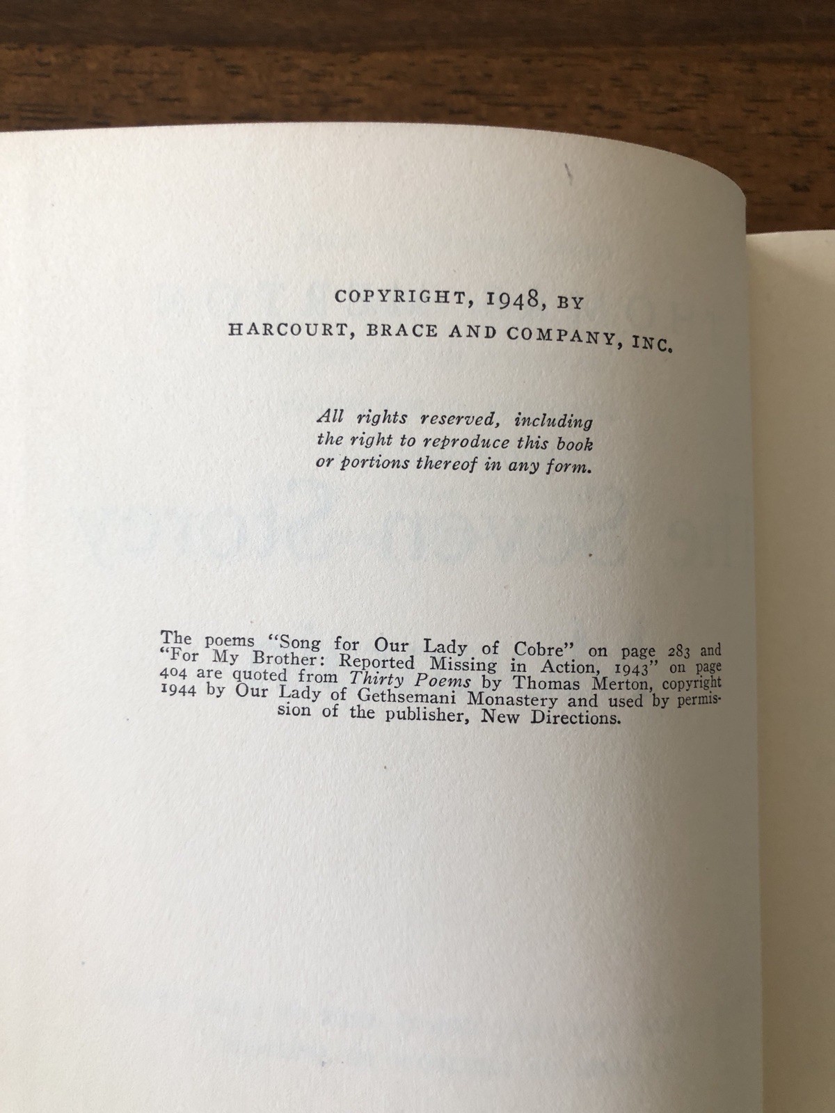 The Seven Storey Mountain by Thomas Merton, 1948 HC 1st Edition