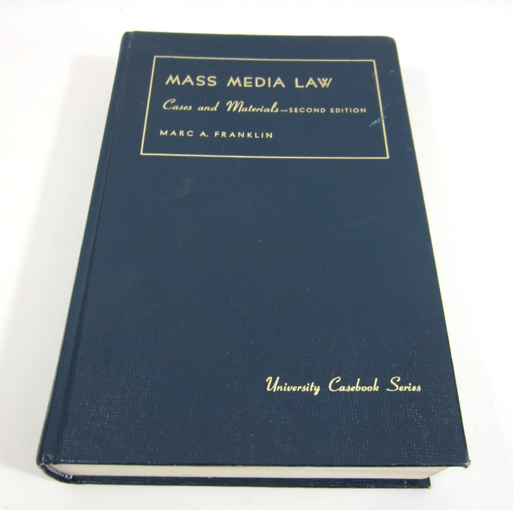 Mass Media Law Cases & Materials University Casebook Series Franklin 1981 2nd ed