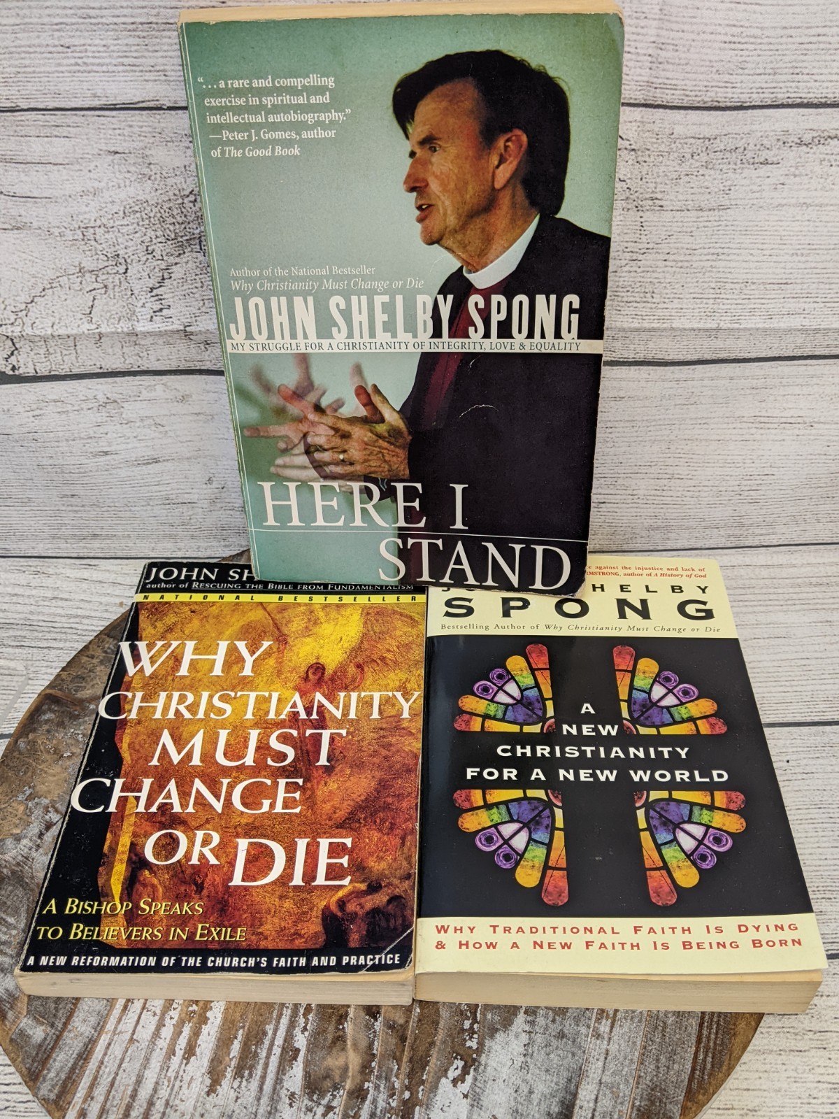 John Shelby Spong Lot of 3 PB Books Christianity, Here I stand, Change or Die
