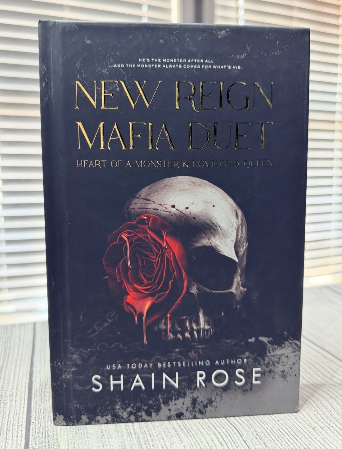 Shain Rose New Reign Mafia Duet Hardback Gold Foil Signing Exclusive Signed HTF