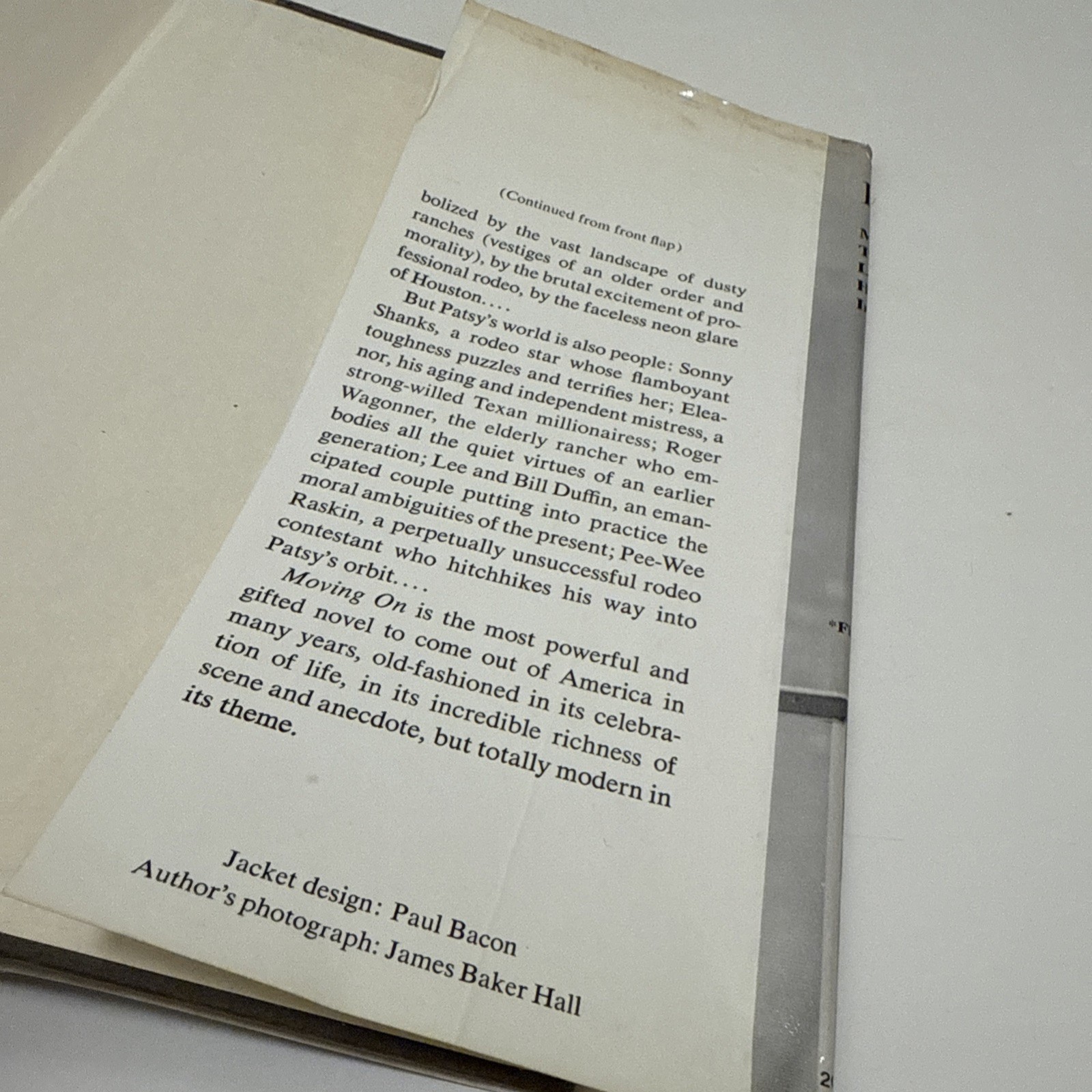 Moving On by Larry McMurtry 1974 First Printing