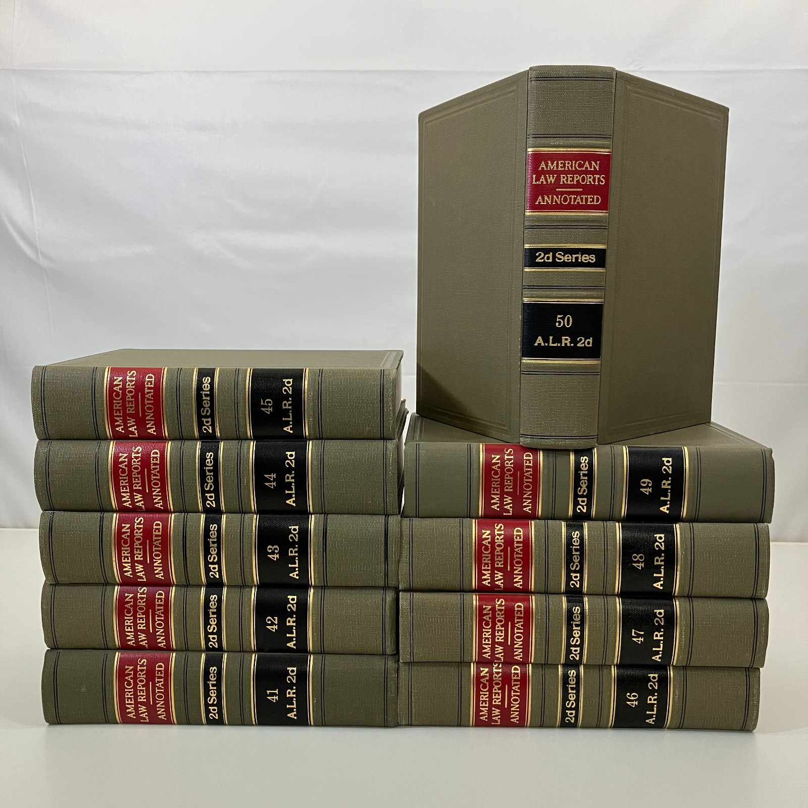 10 American Law Reports Annotated Second Series Volumes 41-50 Hardcover Lot GOOD