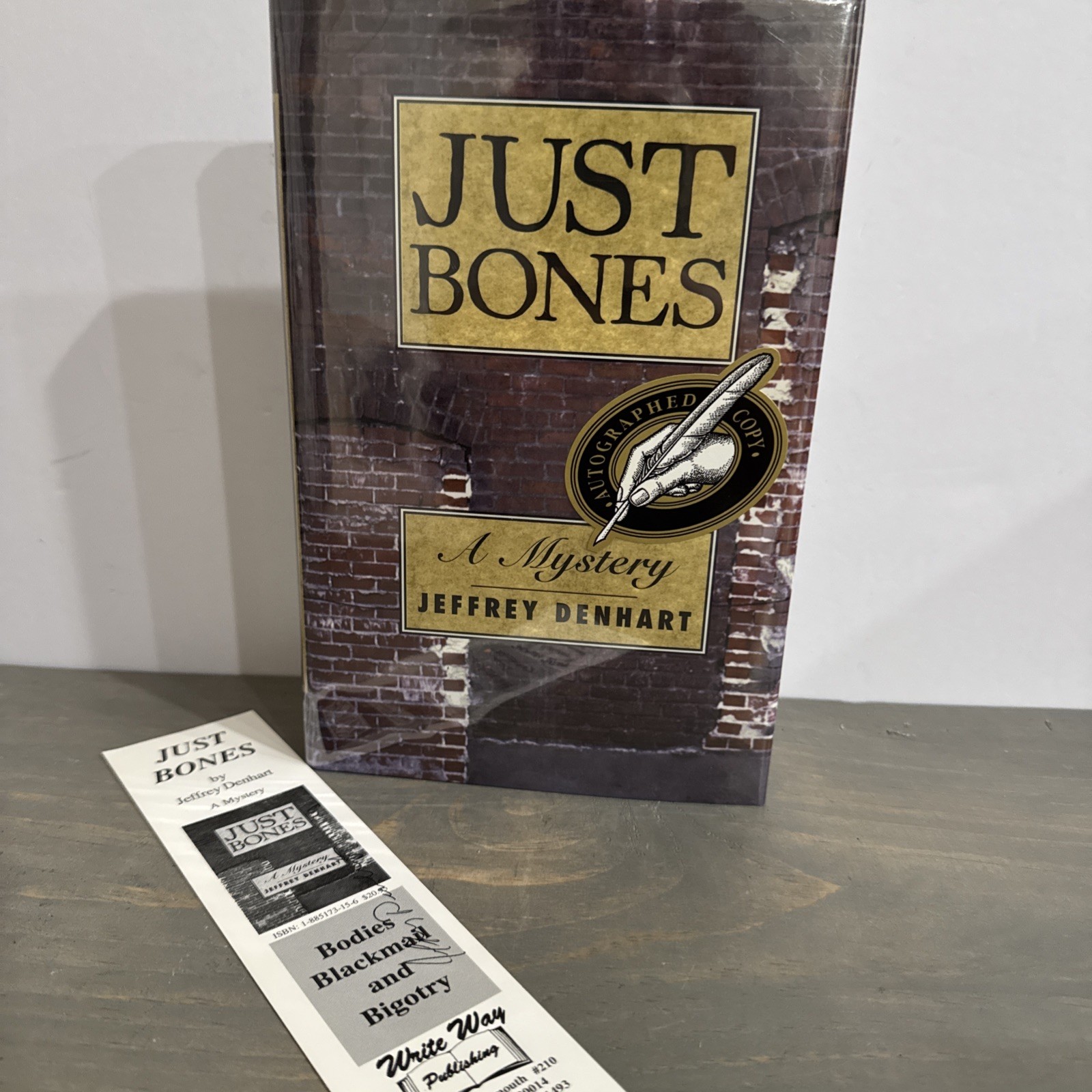 Jeffrey DENHART — Just Bones (Mystery) — 1996 SIGNED 1st Edition Hardcover