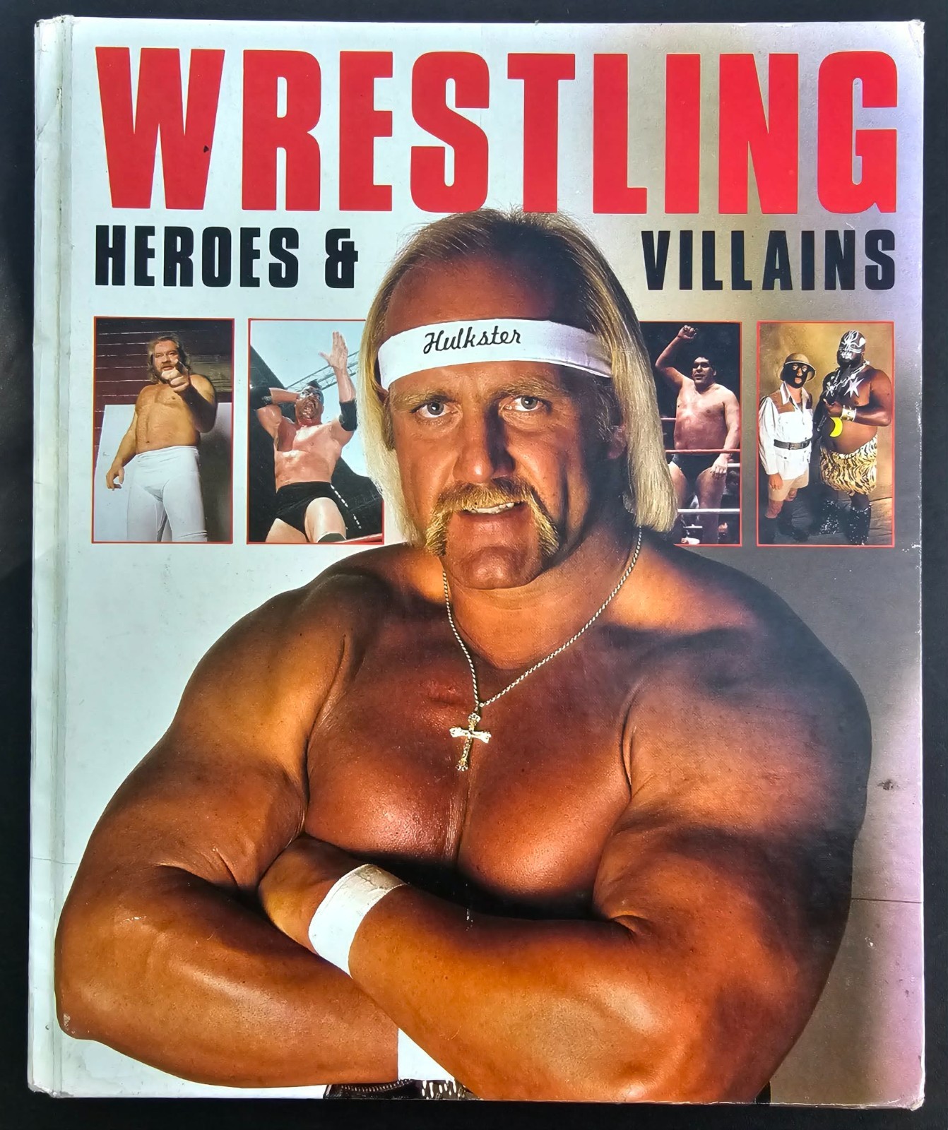 Wrestling Heroes and Villains 1985 Illustrated Hardcover WWF WCW Hulk Hogan