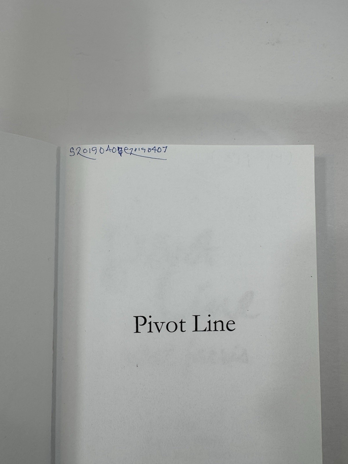 Pivot Line (Volume 2)
