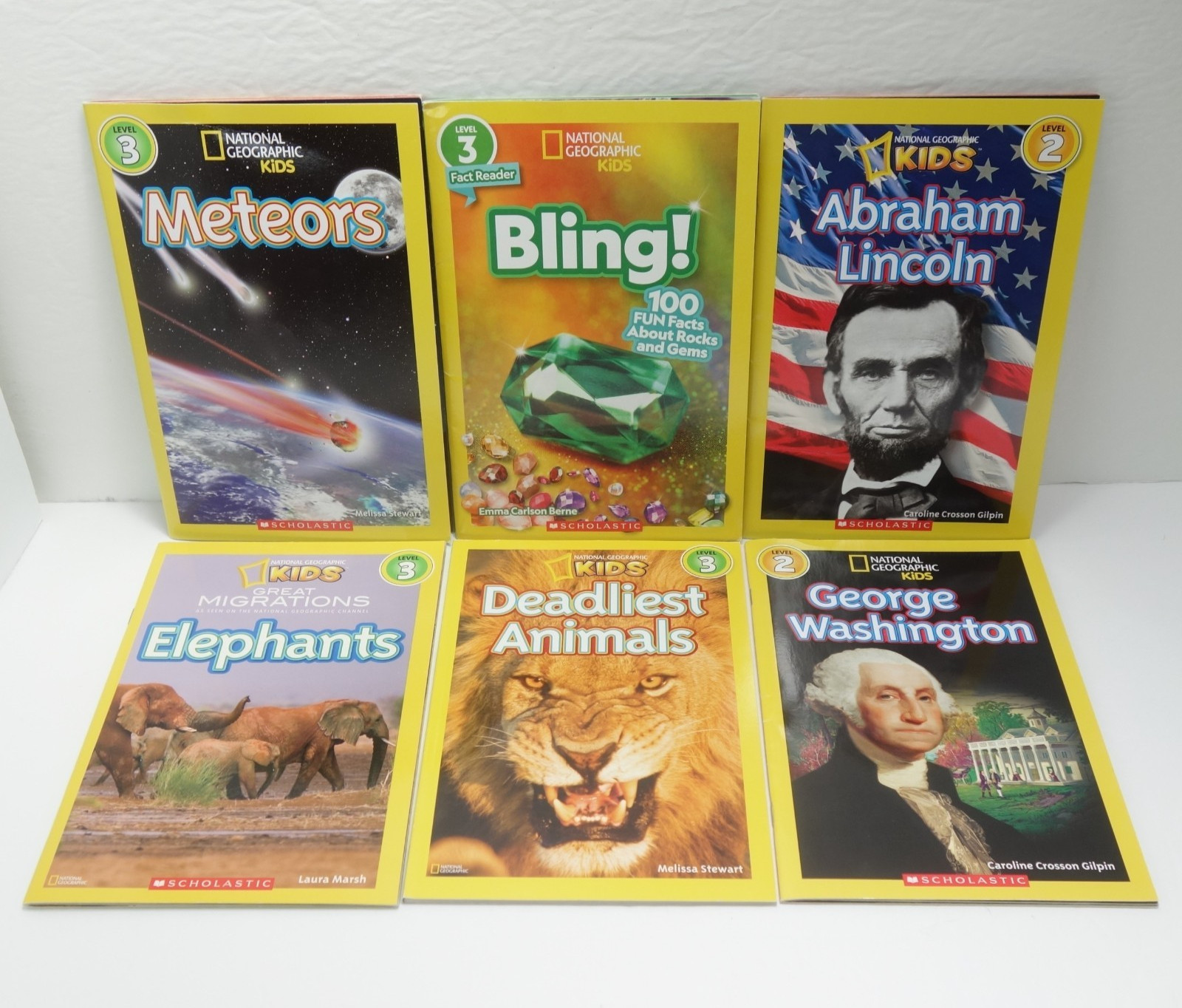 National Geographic Kids Book Lot of 6 RL 2-3 Early Readers Animals Rocks Meteor