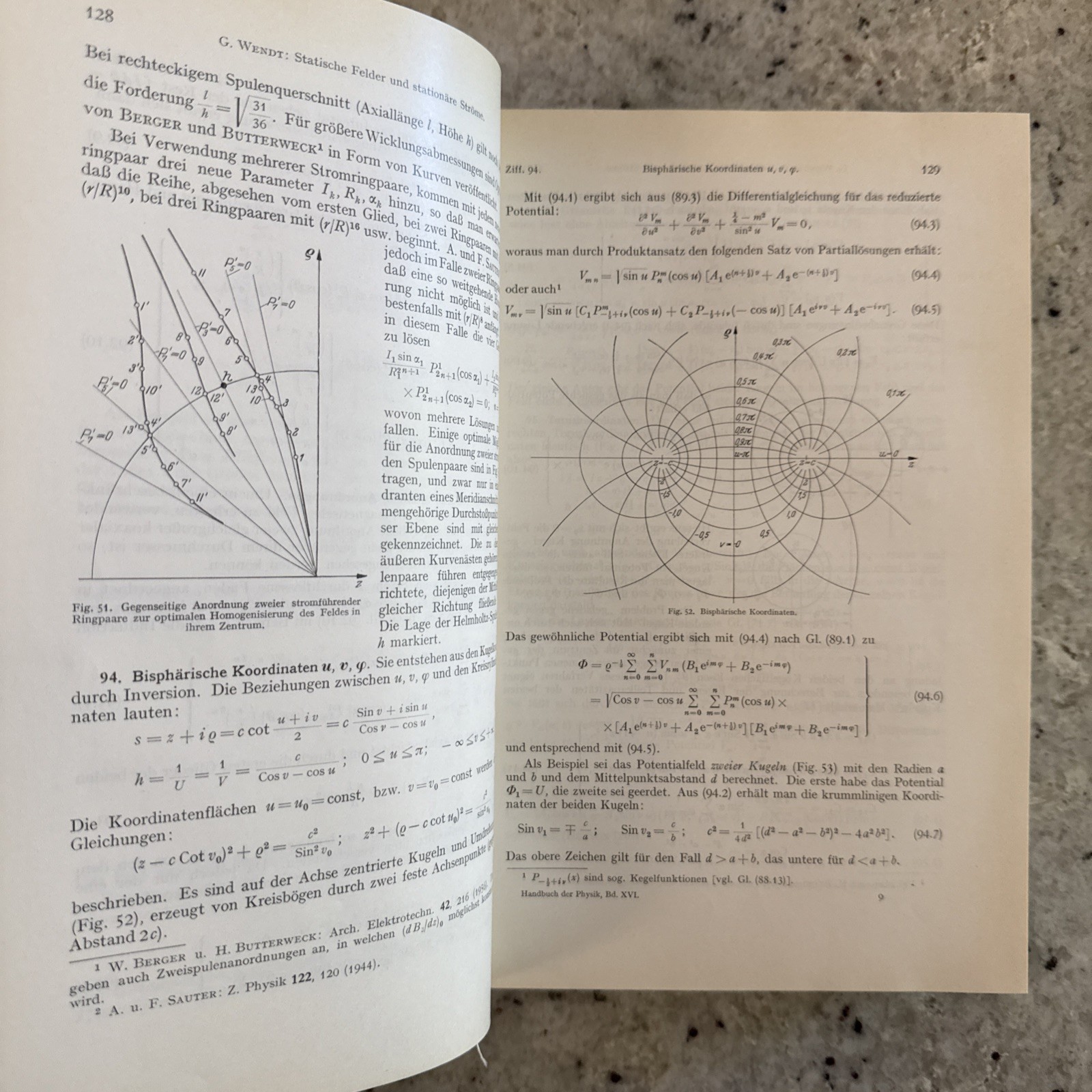 Vintage 1958 Springer Physics XVI: Electric Fields & Waves, Flügge HC Ger/Eng