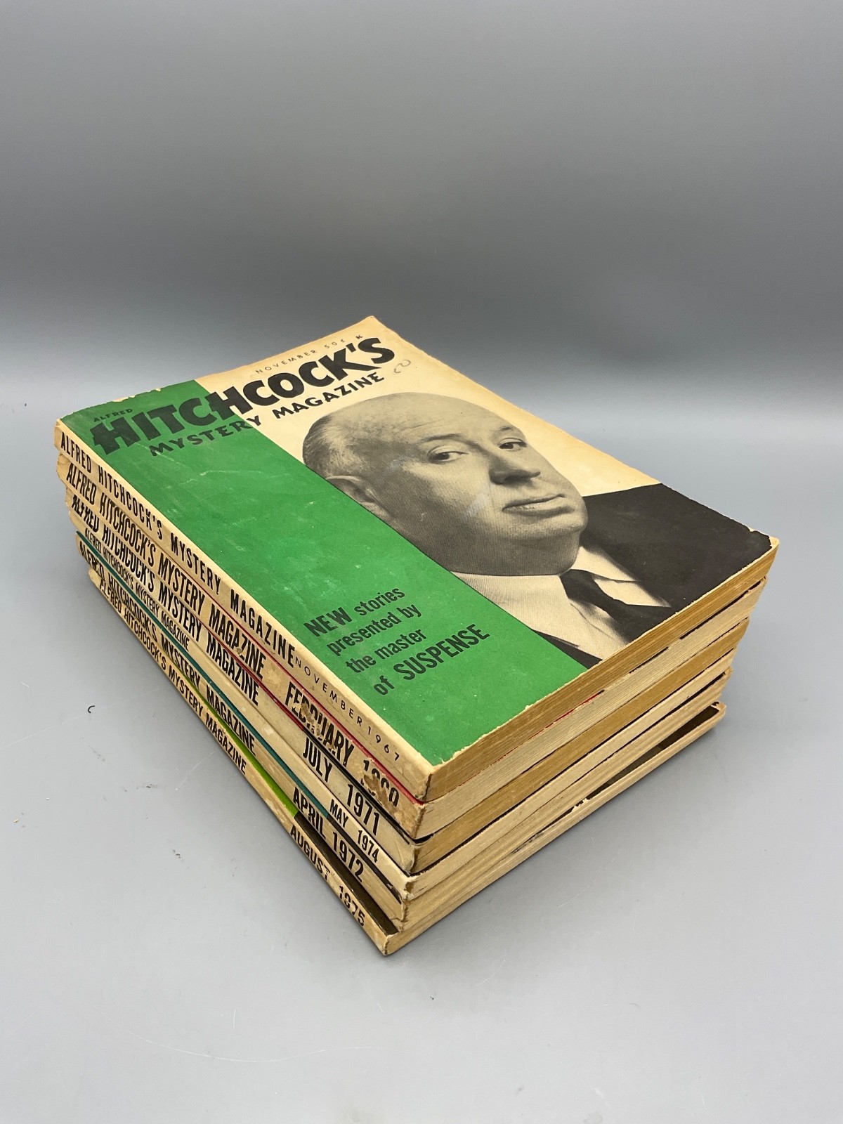 Lot of 6 Alfred Hitchcock’s Mystery Magazine Vintage 1960s 1970s