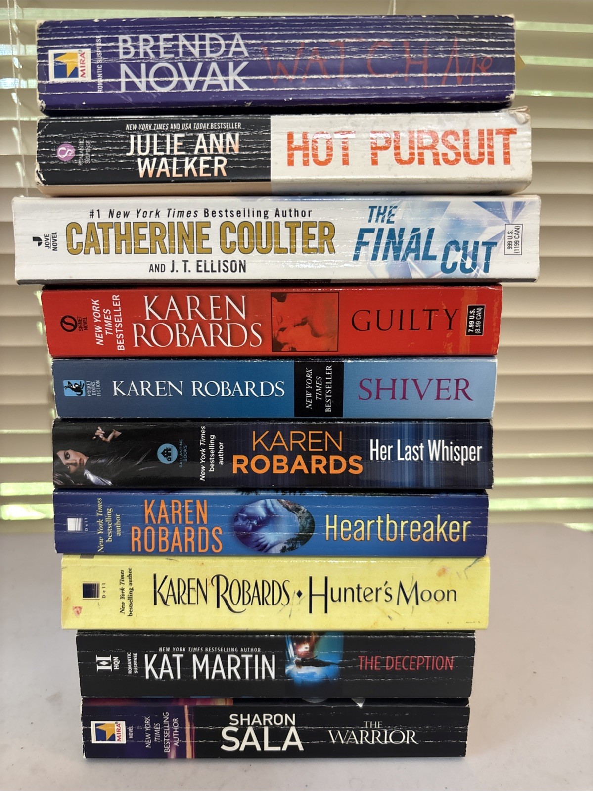 Lot of 10 – Romantic Suspense – Mixed Authors – Paperbacks – FREE SHIPPING