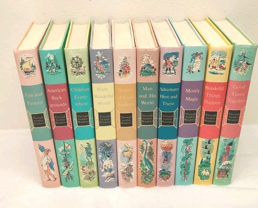 Through Golden Windows Complete Set 10 Children’s Story Books 1958 First Edition