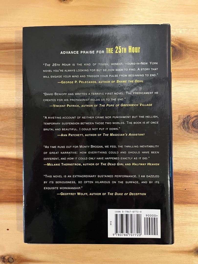 David Benioff – 25th Hour – Signed 1st Edition 1st Print HC – (Spike Lee Film)
