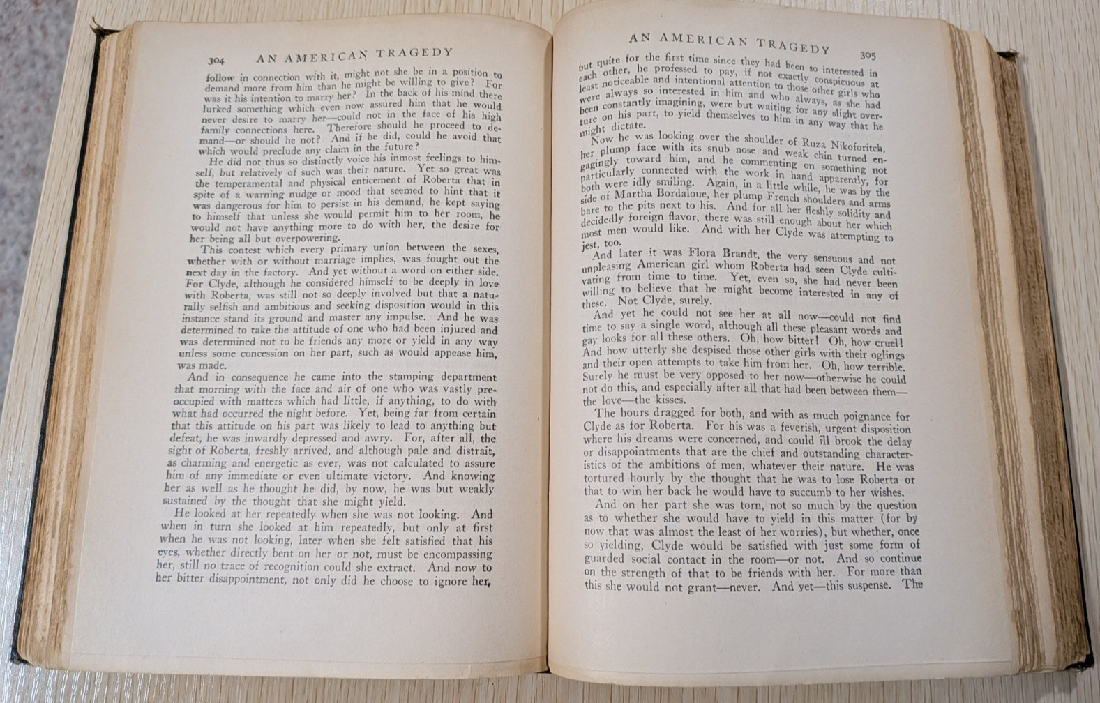 Theodore Dreiser: An American Tragedy Vintage Hardcover 1925/26 Two Volumes in 1