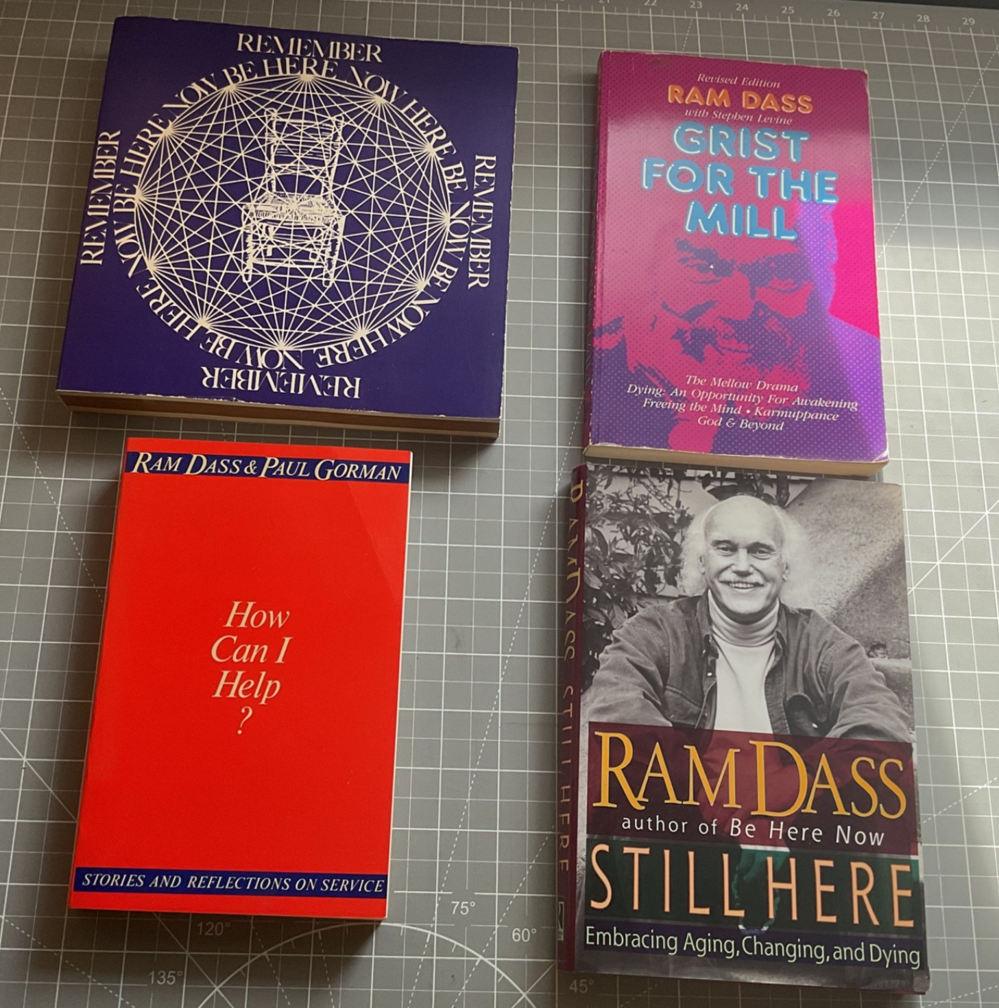 Ram Dass Lot of 4: Be Here Now, Still Here, How Can I Help ,Grist for the Mill