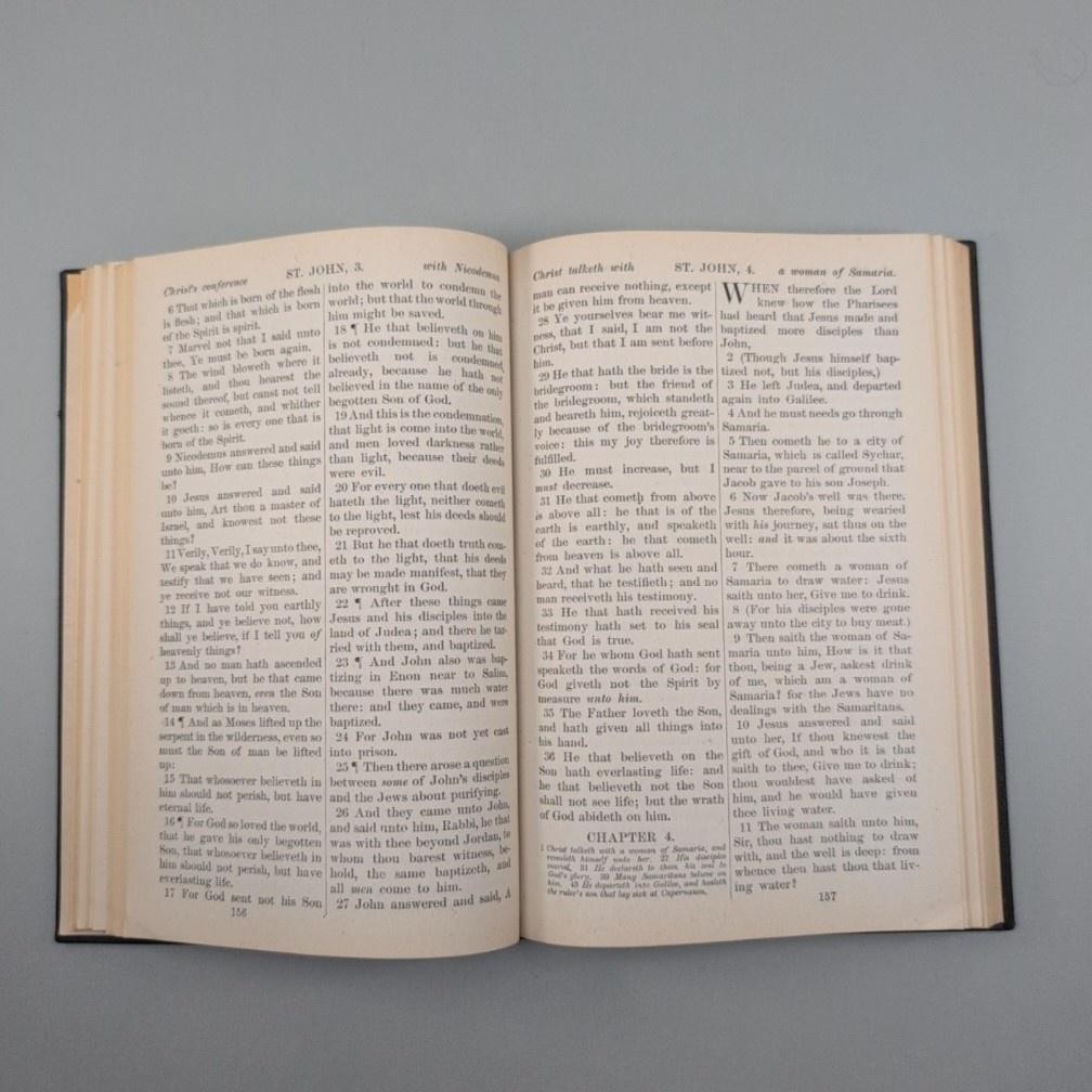 Vintage New Testament Our Lord KJV American Bible Society Hardcover Black
