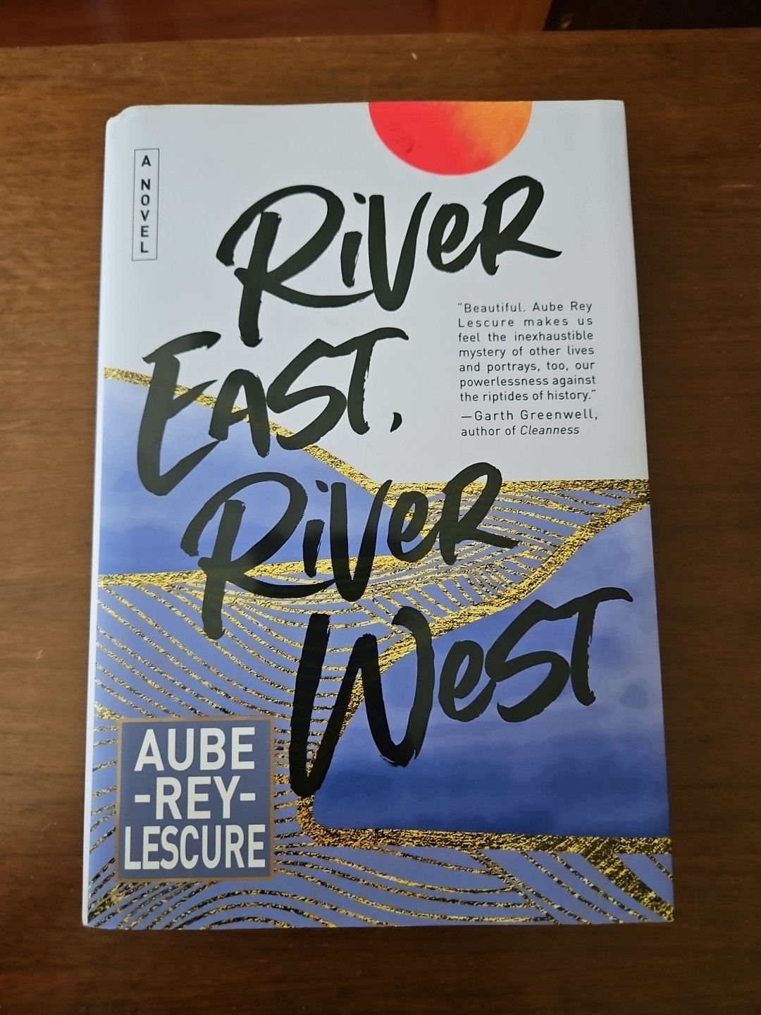 River East, River West: A Novel – hardcover, dust jacket, by Rey Lescure, Aube