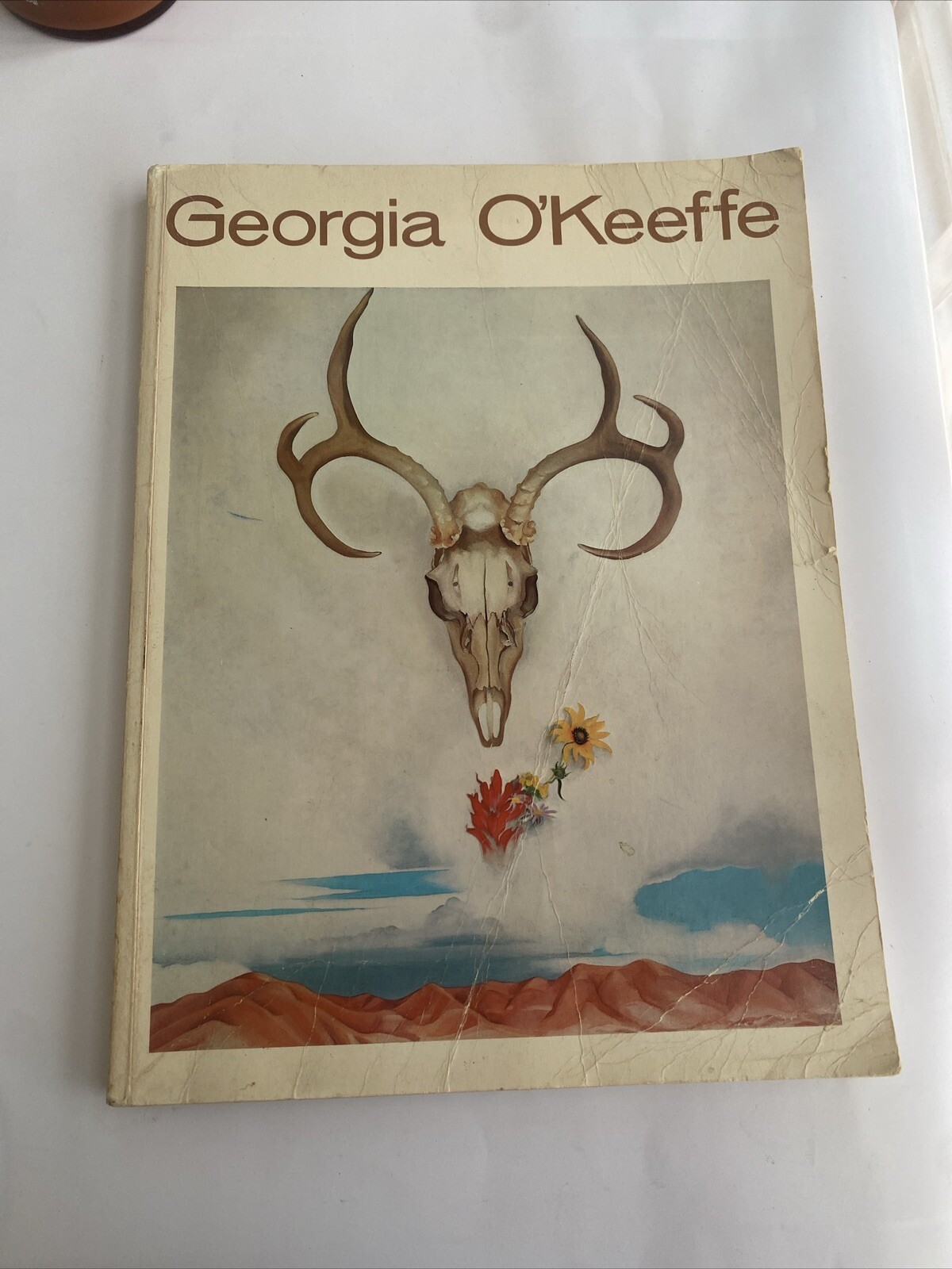 Georgia O’Keeffe (1985 Trade Paperback) Huge 10.5×14” Coffee Table CREASED