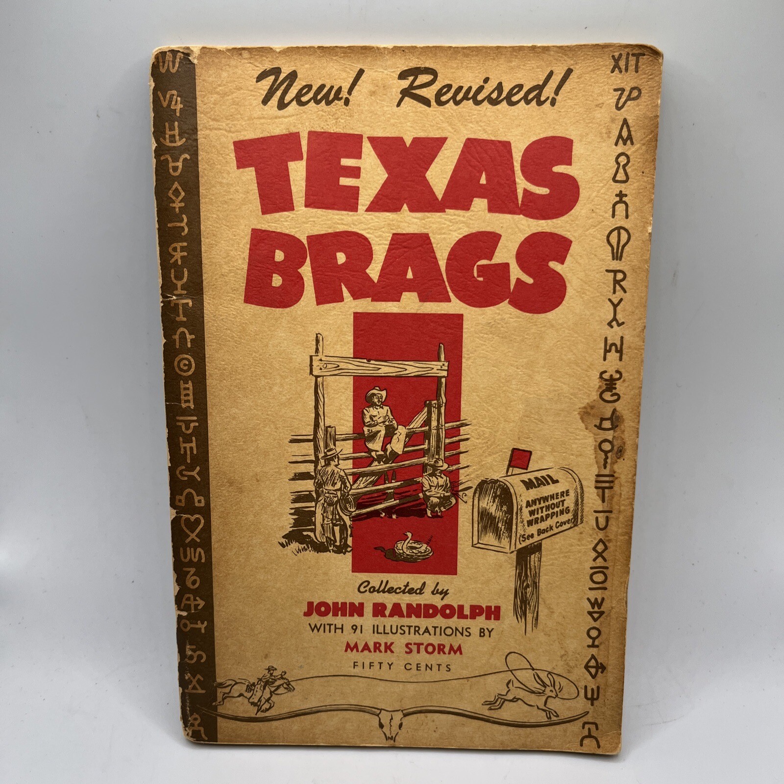 Texas Brags 1956 New Revised Edition Booklet By John Randolph Humor Vintage
