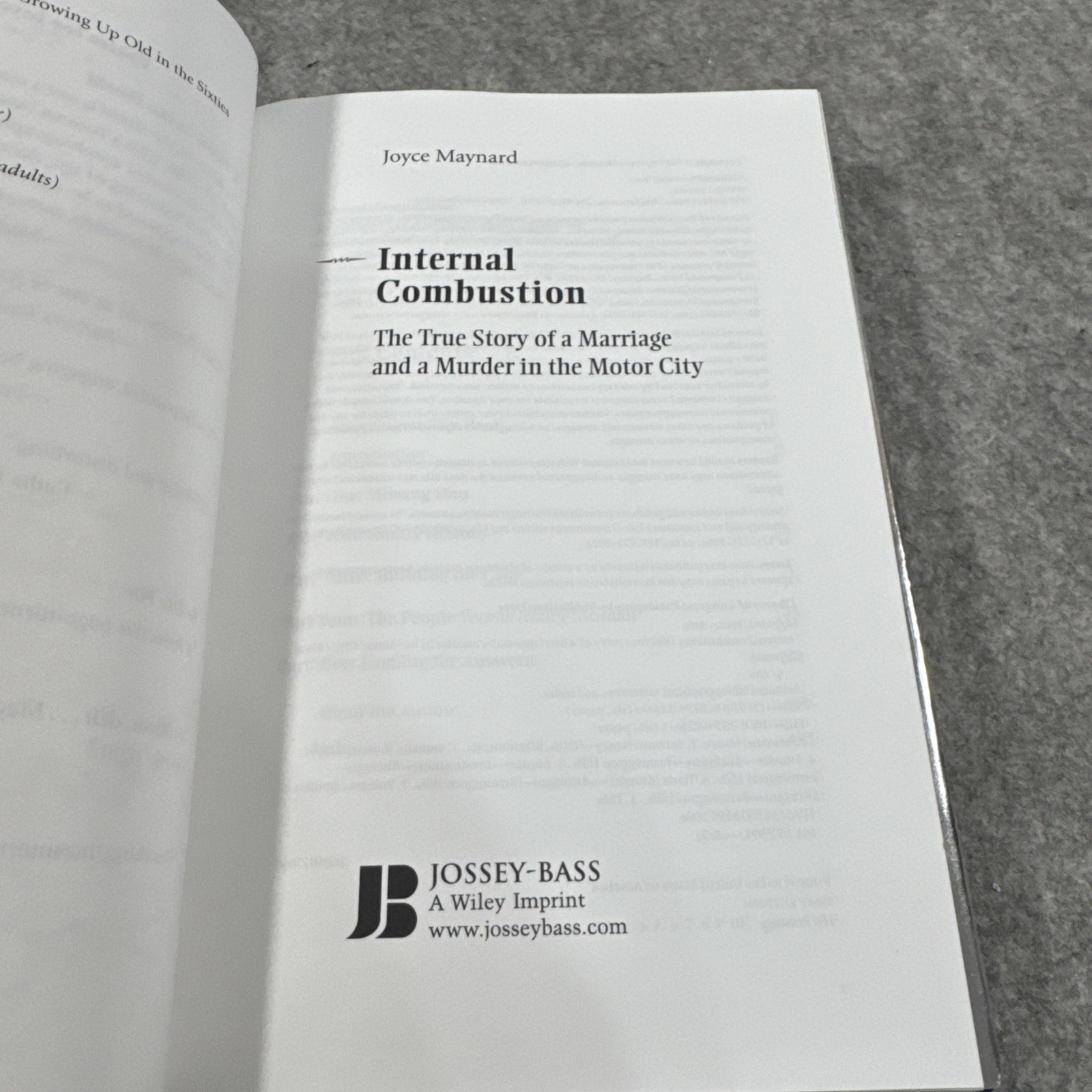 SIGNED Internal Combustion – by Joyce Maynard FIRST EDTION HARD COVER