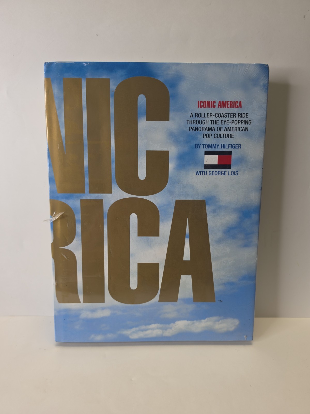 Signed Book by Tommy Hilfiger Iconic America Hardcover- Tear In Plastic
